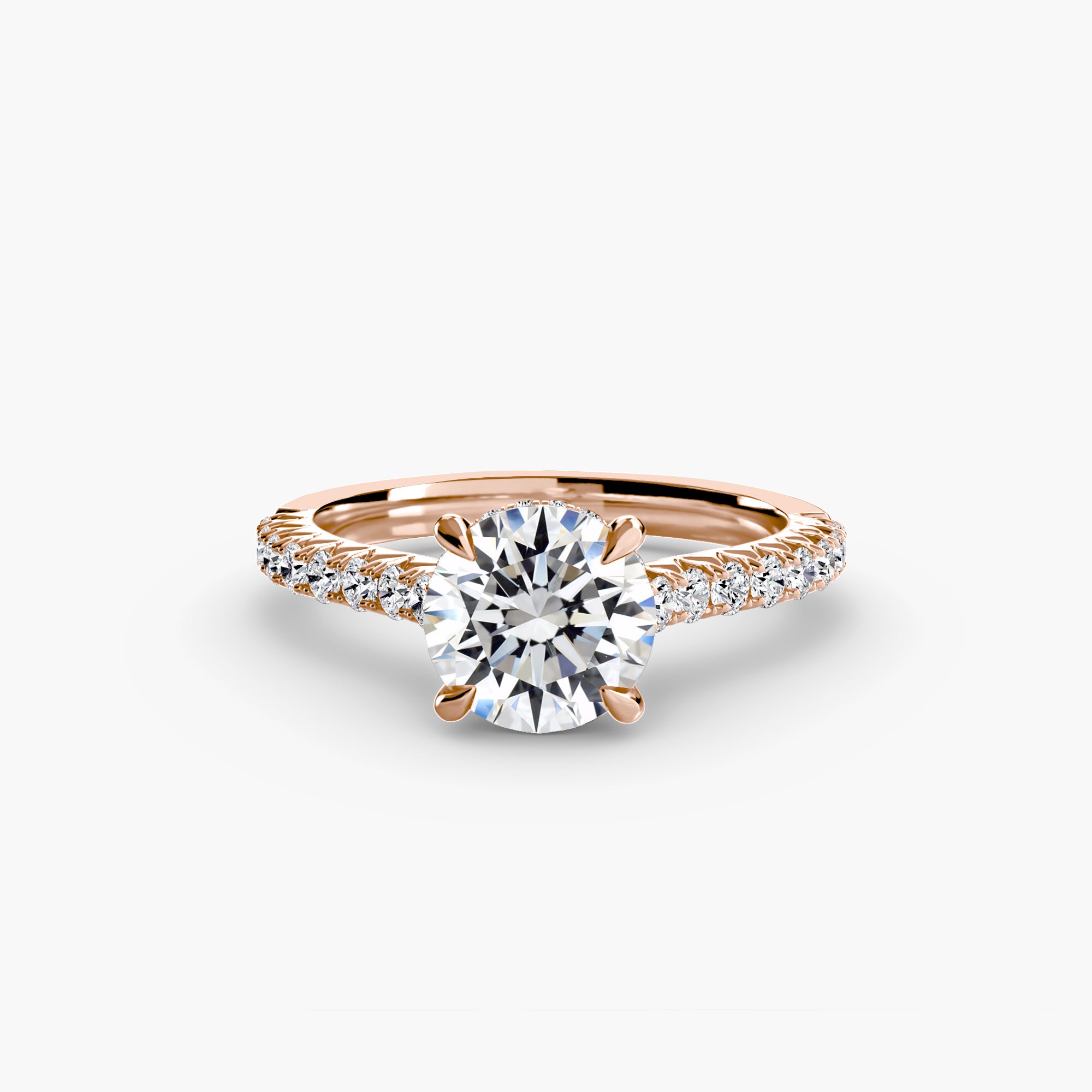 Solitaire with Pavé 5 - Lanore Fine Jewelry