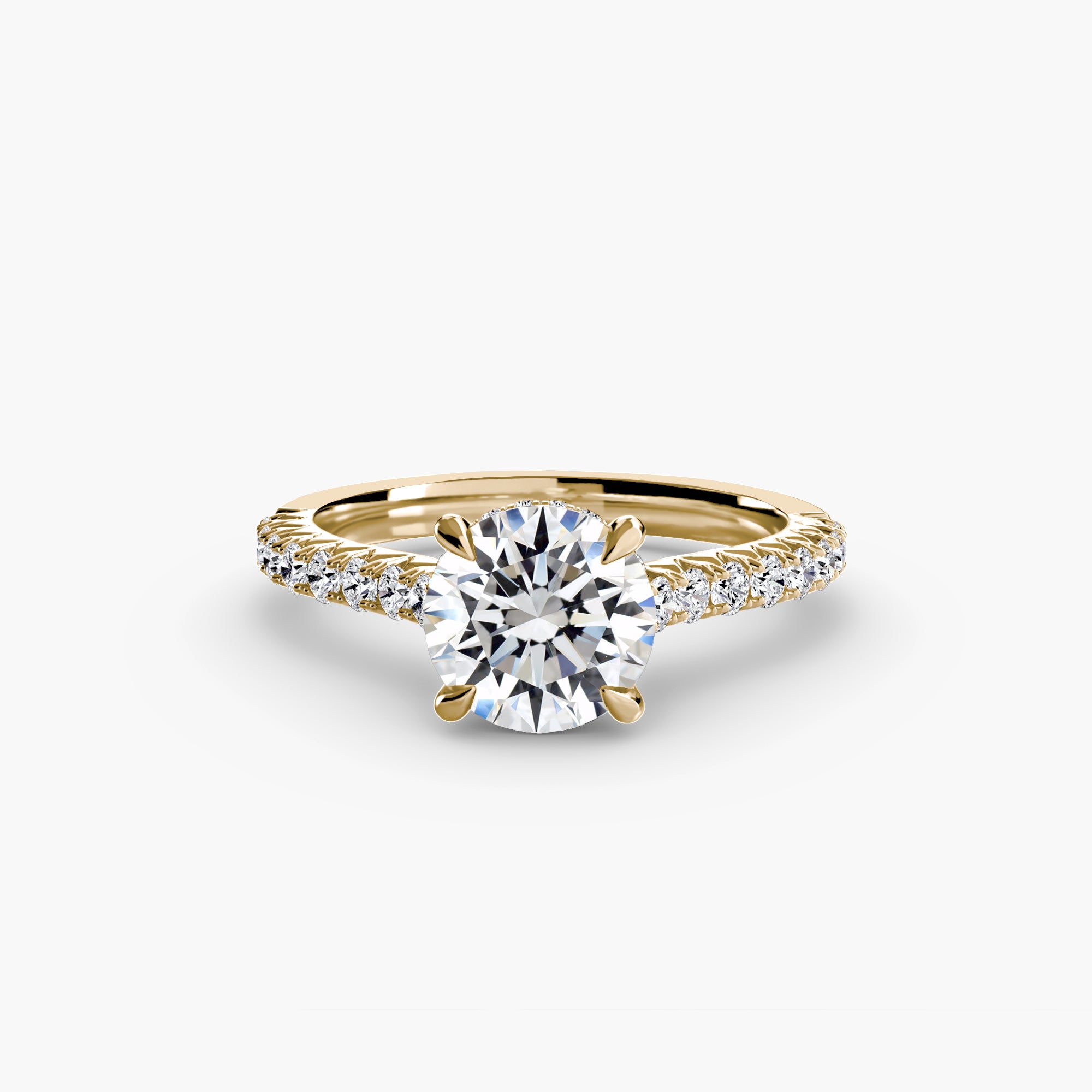 Solitaire with Pavé 5 - Lanore Fine Jewelry