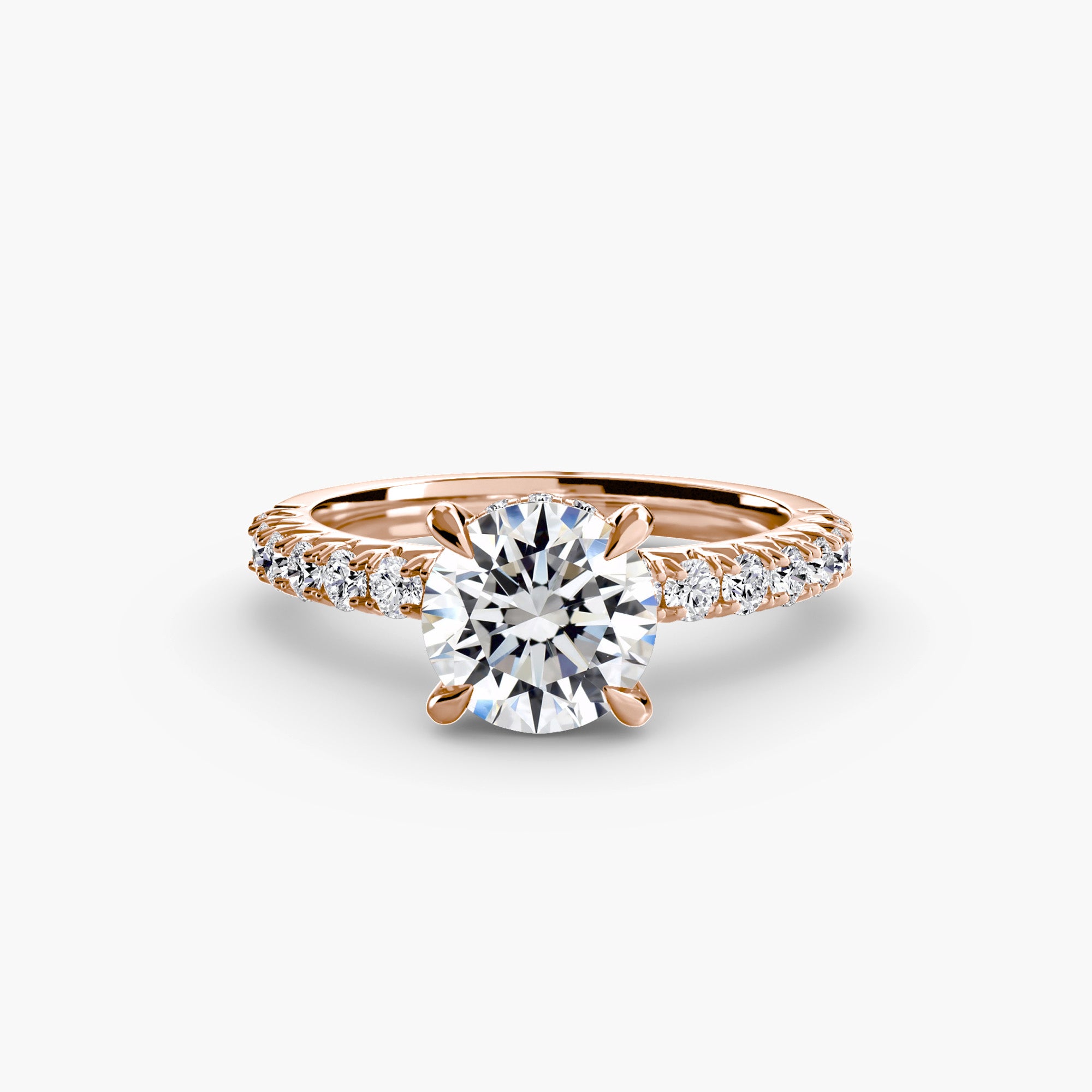 Solitaire with Pavé 6 - Lanore Fine Jewelry