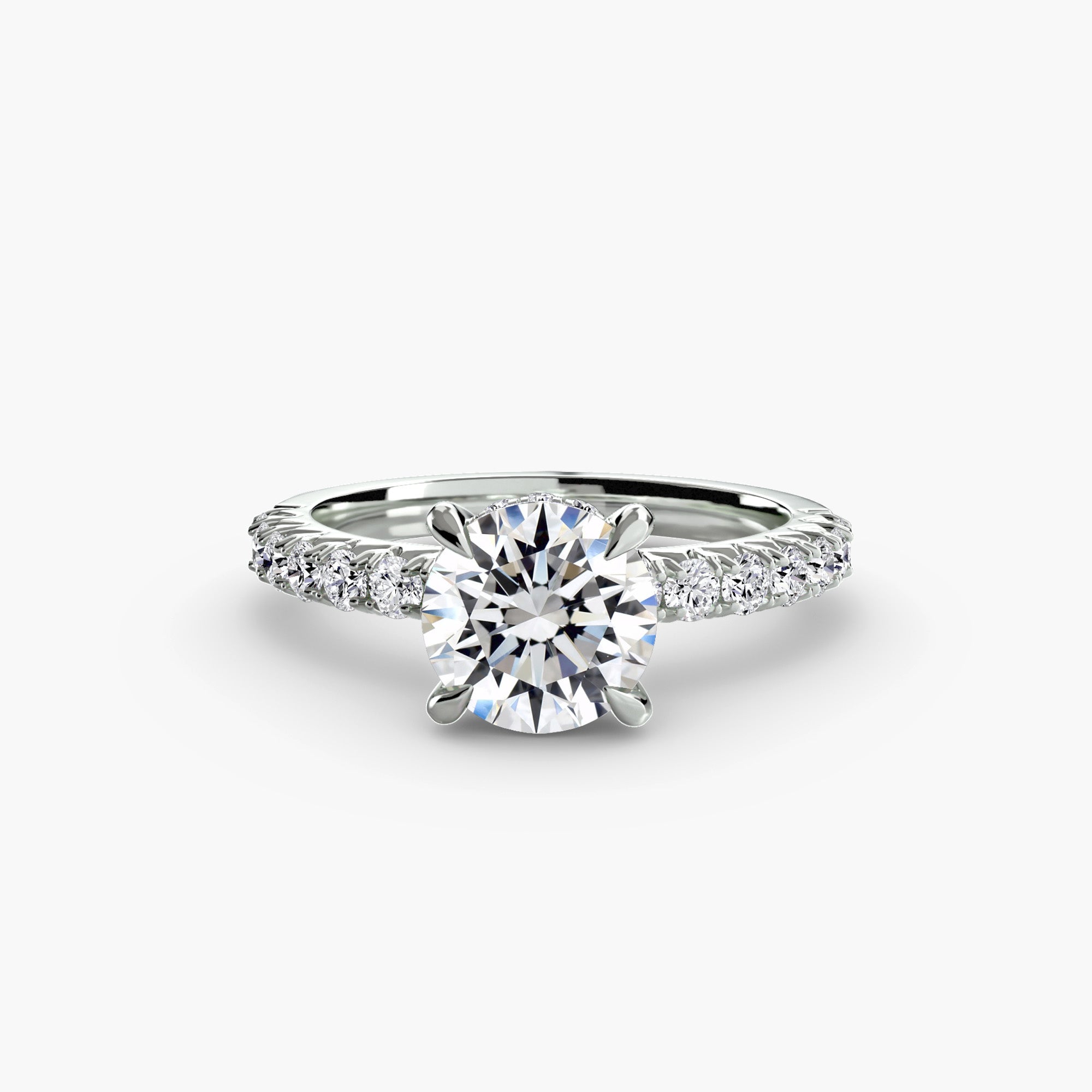 Solitaire with Pavé 6 - Lanore Fine Jewelry