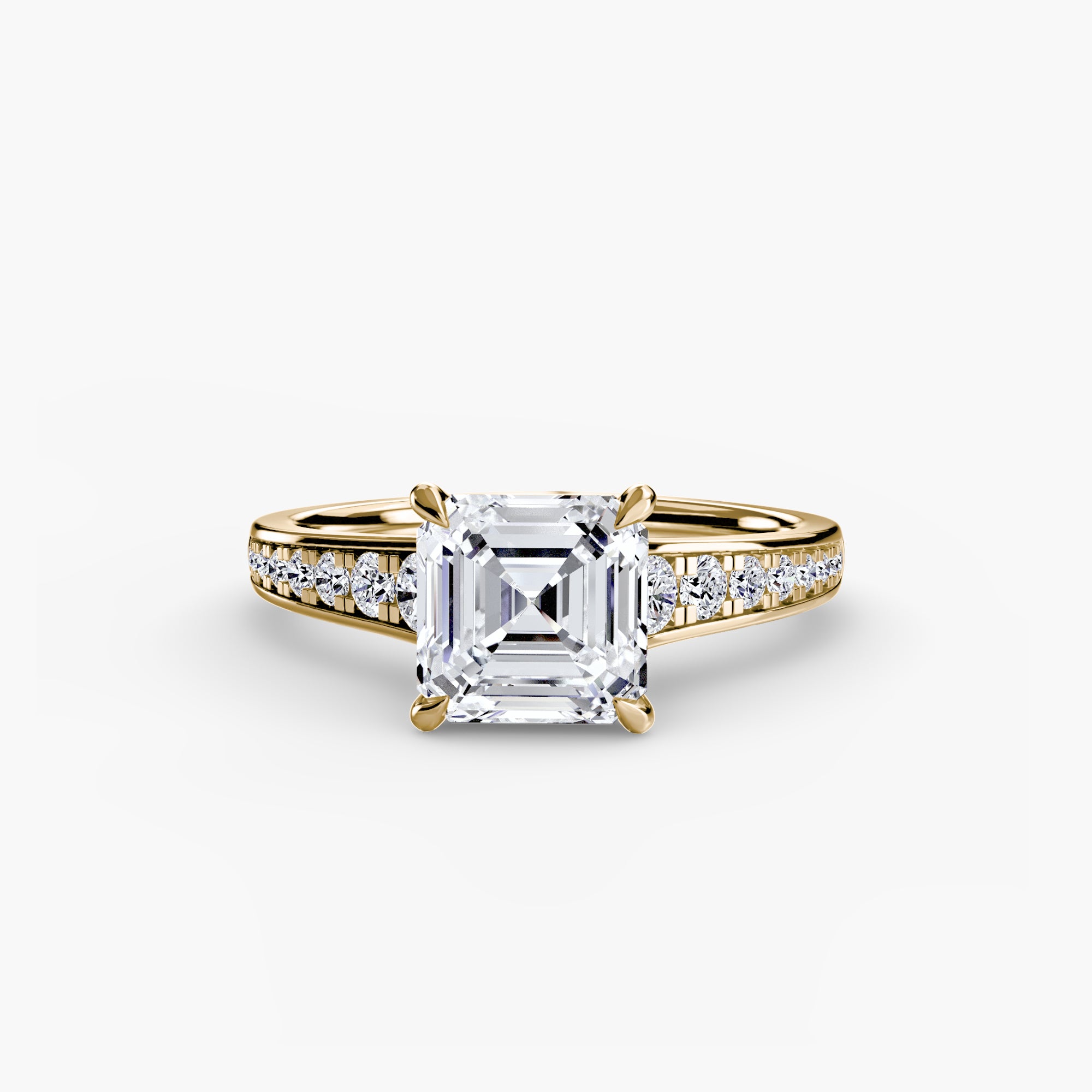 Solitaire with Pavé 7 - Lanore Fine Jewelry