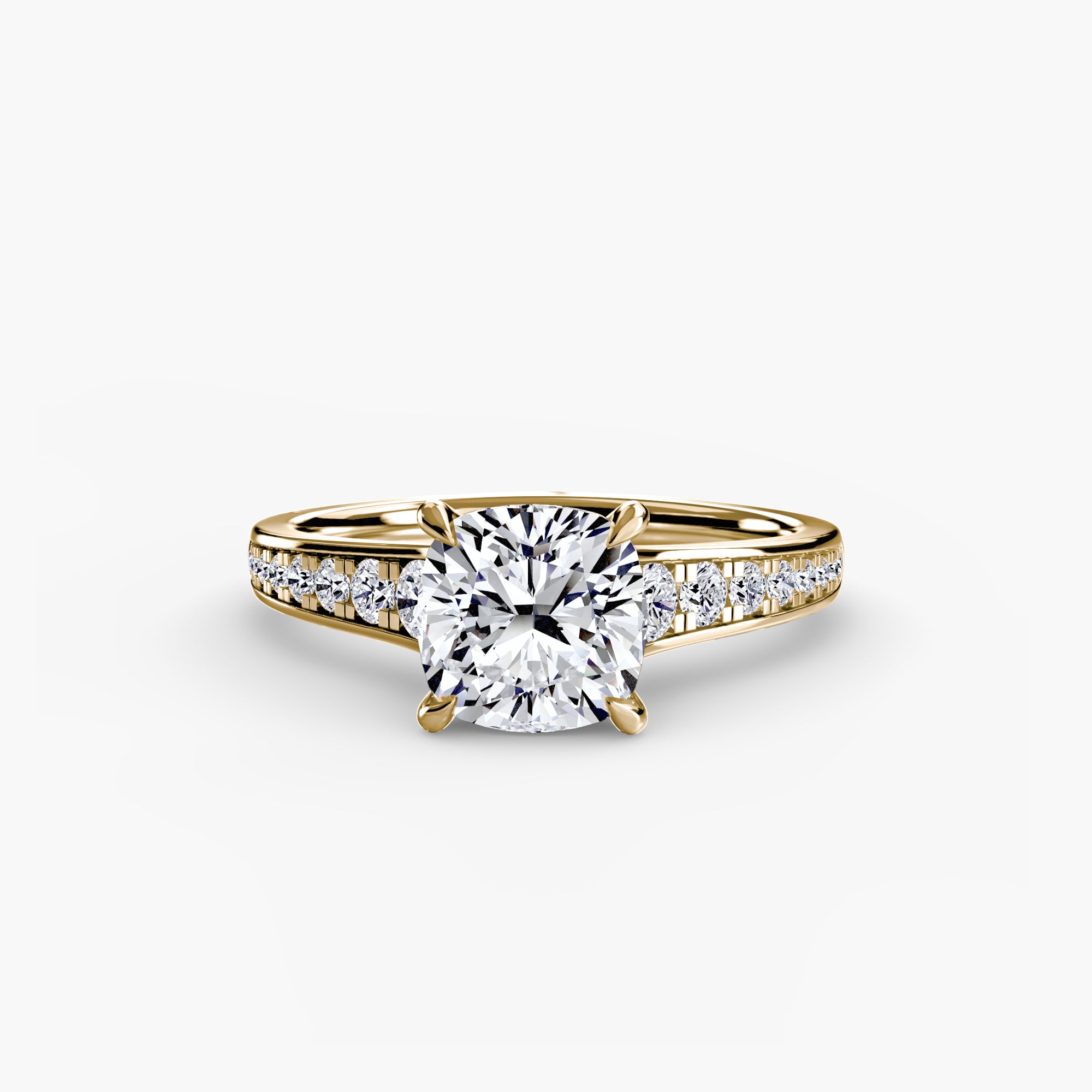 Solitaire with Pavé 7 - Lanore Fine Jewelry