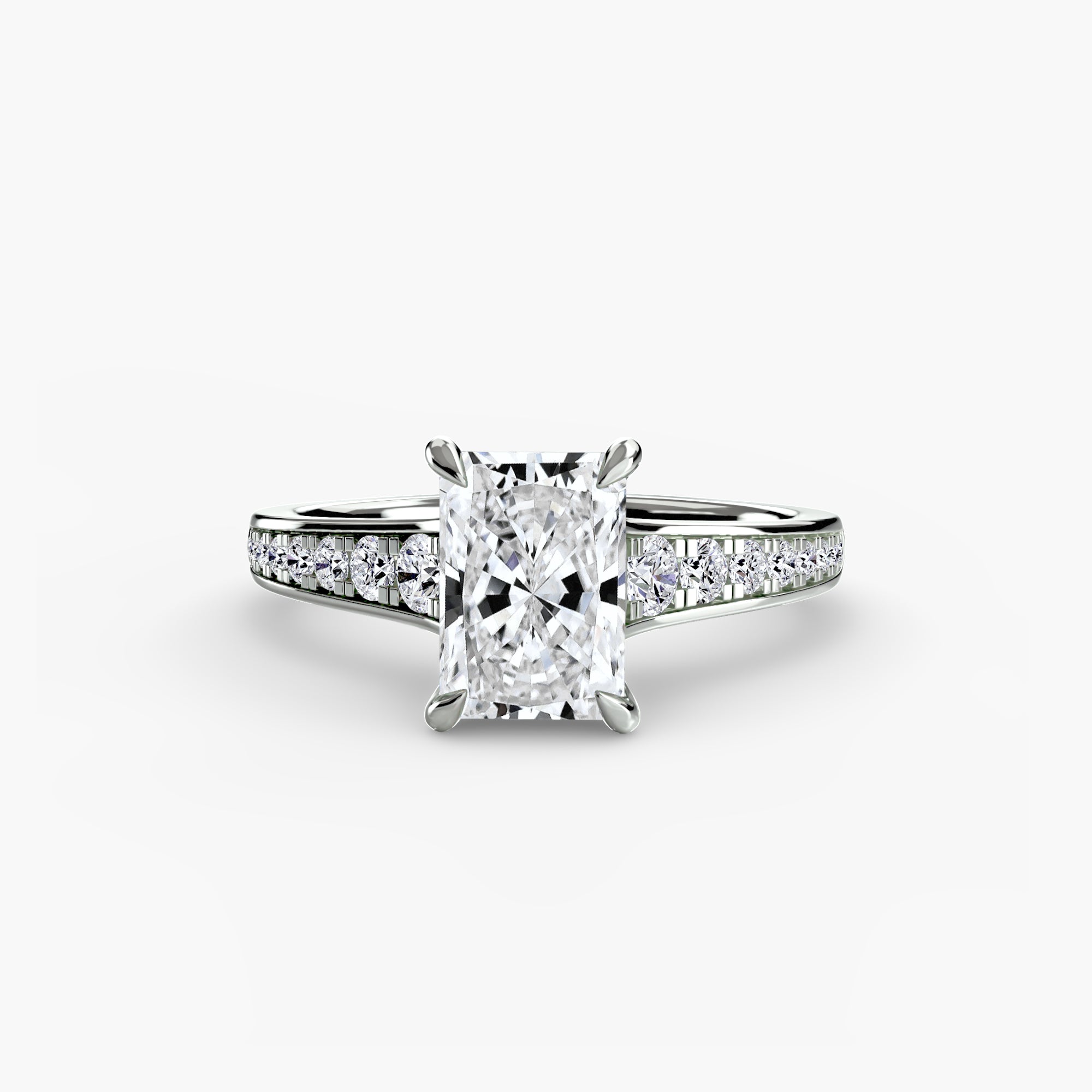 Solitaire with Pavé 7 - Lanore Fine Jewelry