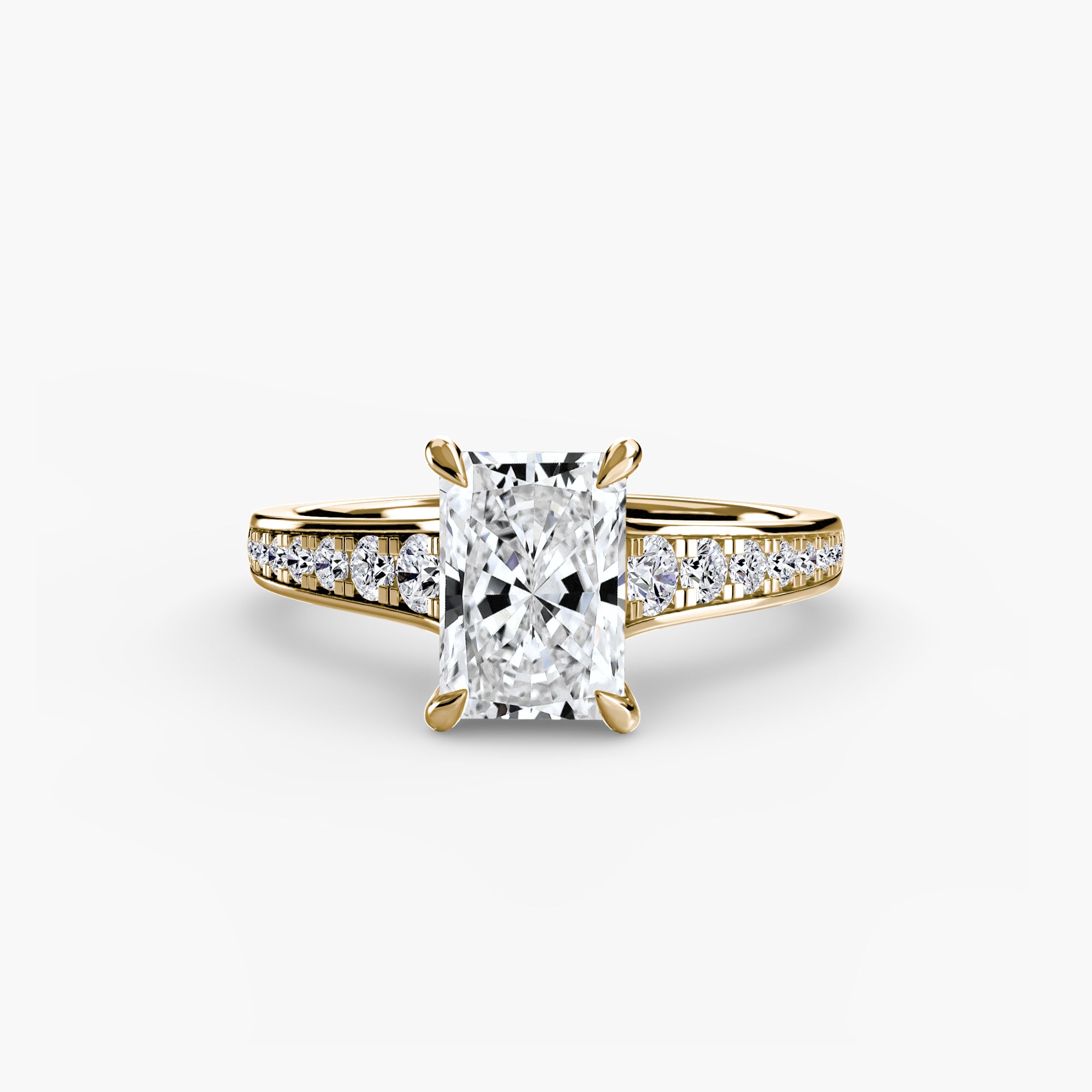 Solitaire with Pavé 7 - Lanore Fine Jewelry