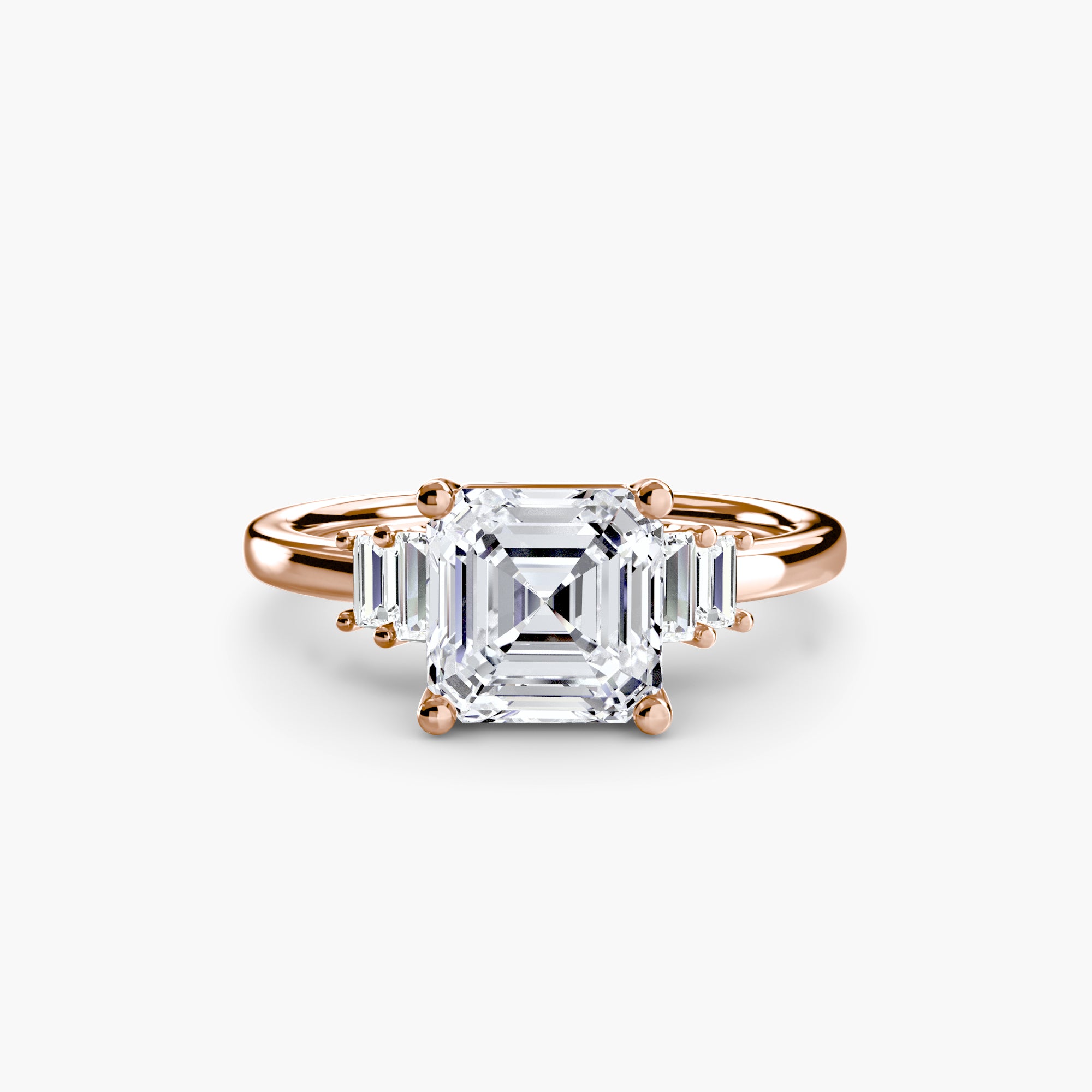 Baguette Accent Solitaire - Lanore Fine Jewelry