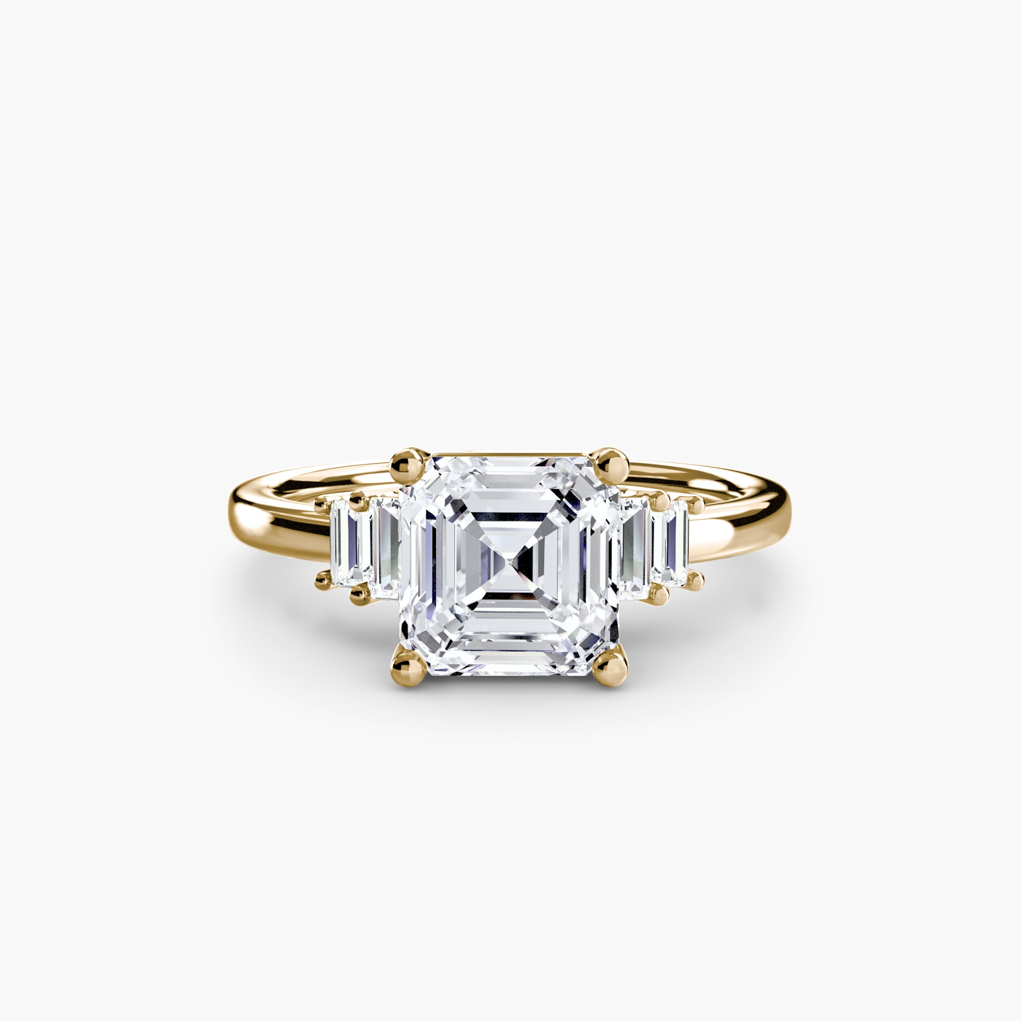 Baguette Accent Solitaire - Lanore Fine Jewelry