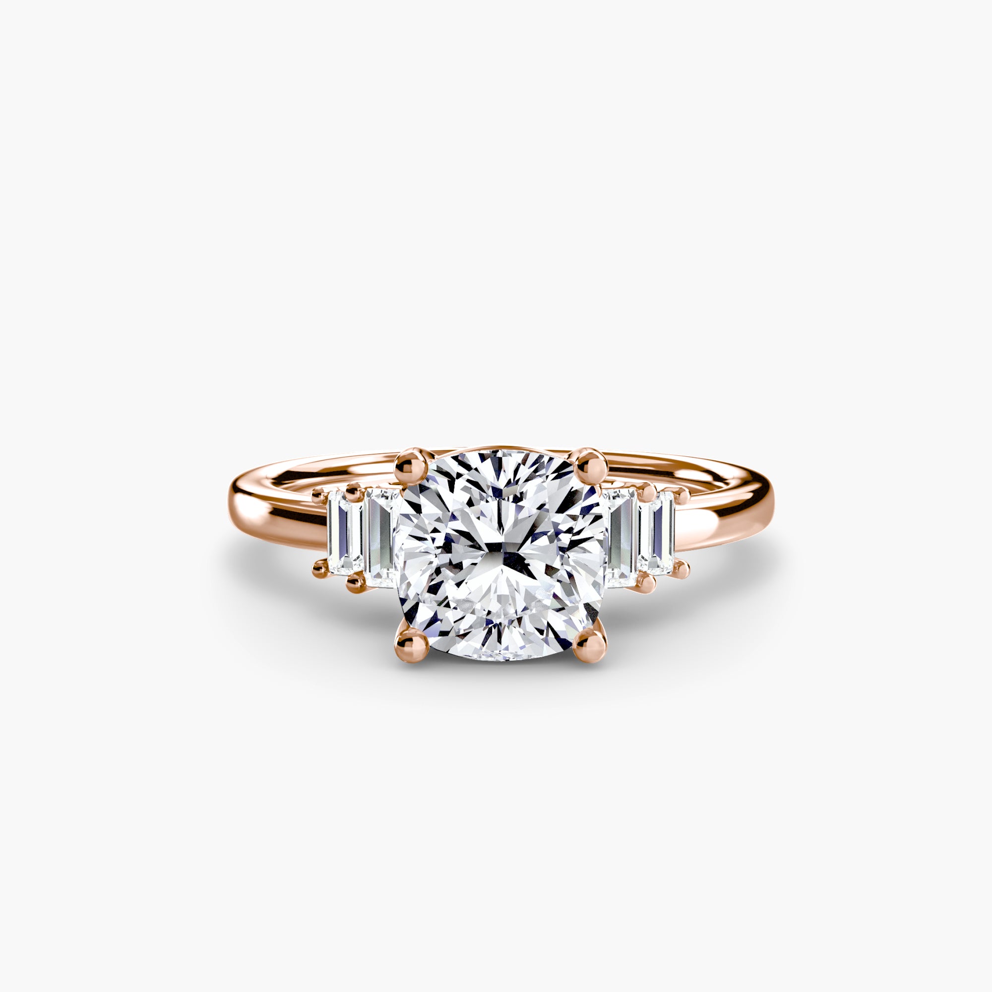 Baguette Accent Solitaire - Lanore Fine Jewelry