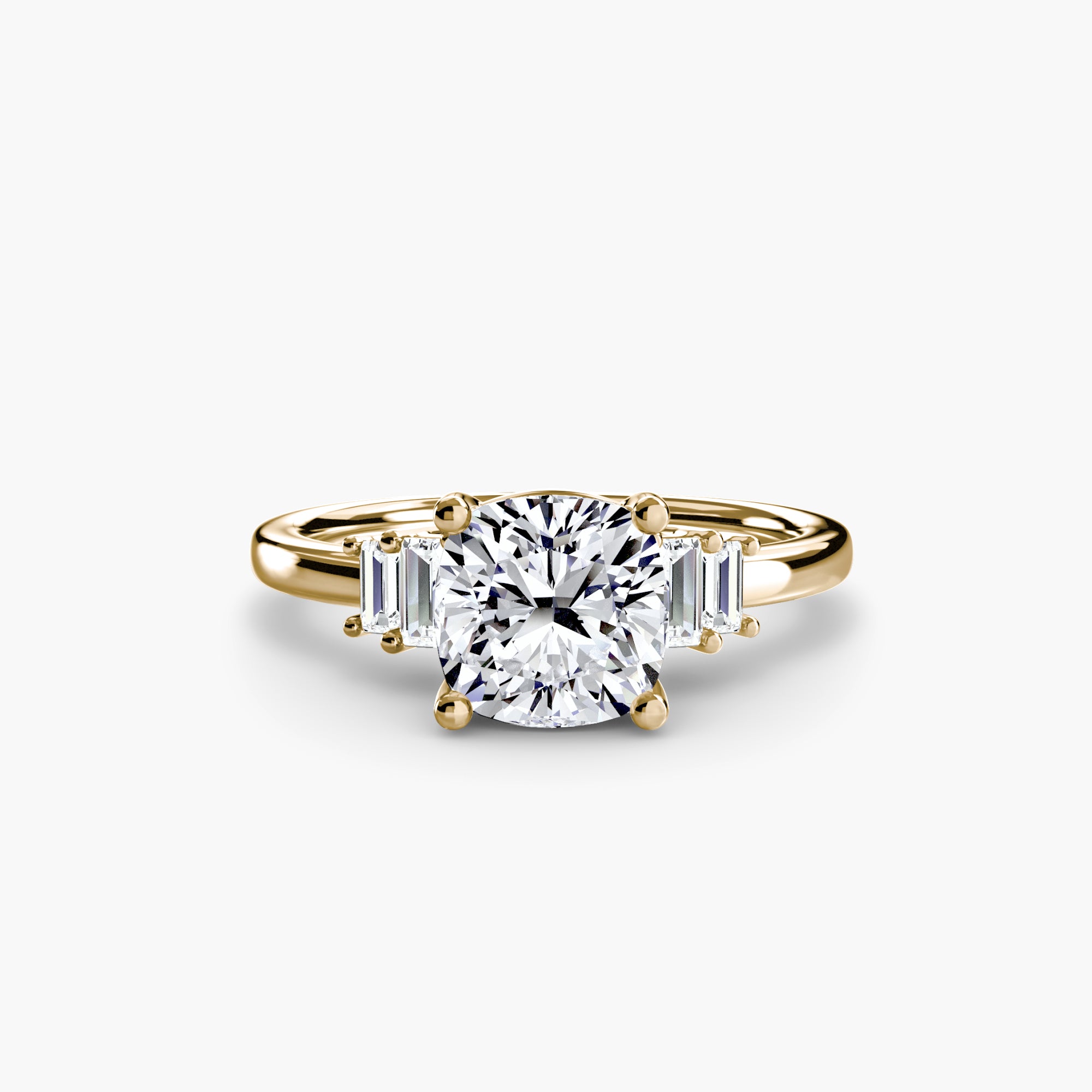 Baguette Accent Solitaire - Lanore Fine Jewelry