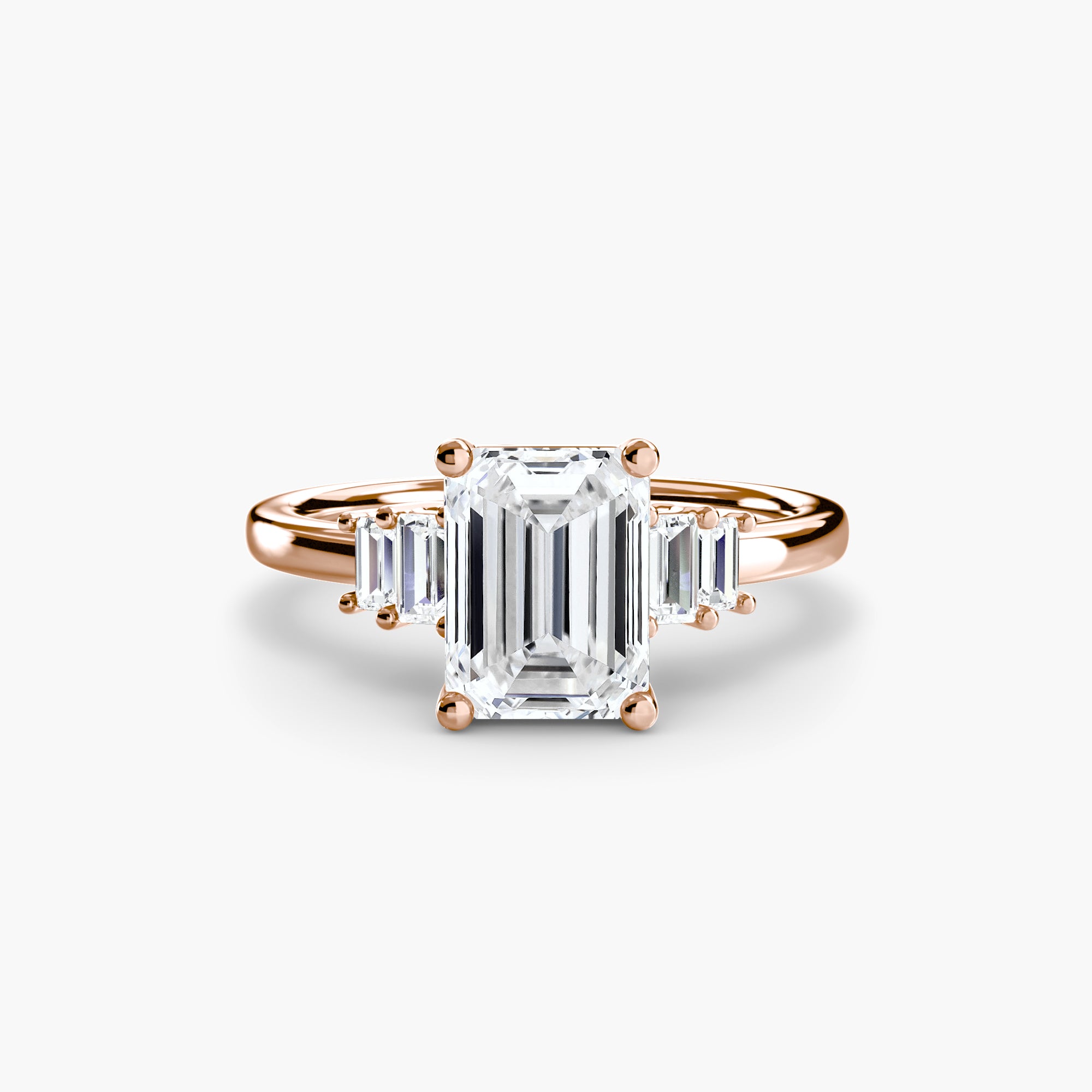 Baguette Accent Solitaire - Lanore Fine Jewelry