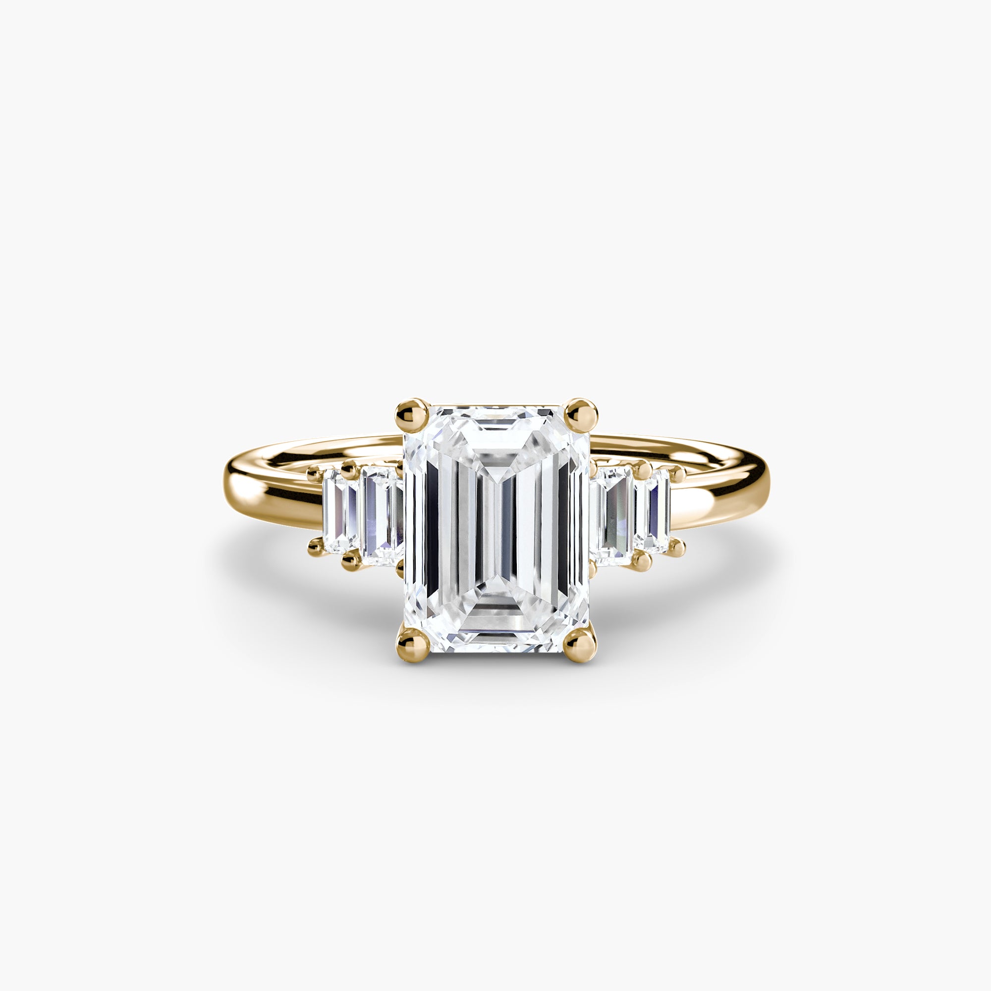 Baguette Accent Solitaire - Lanore Fine Jewelry
