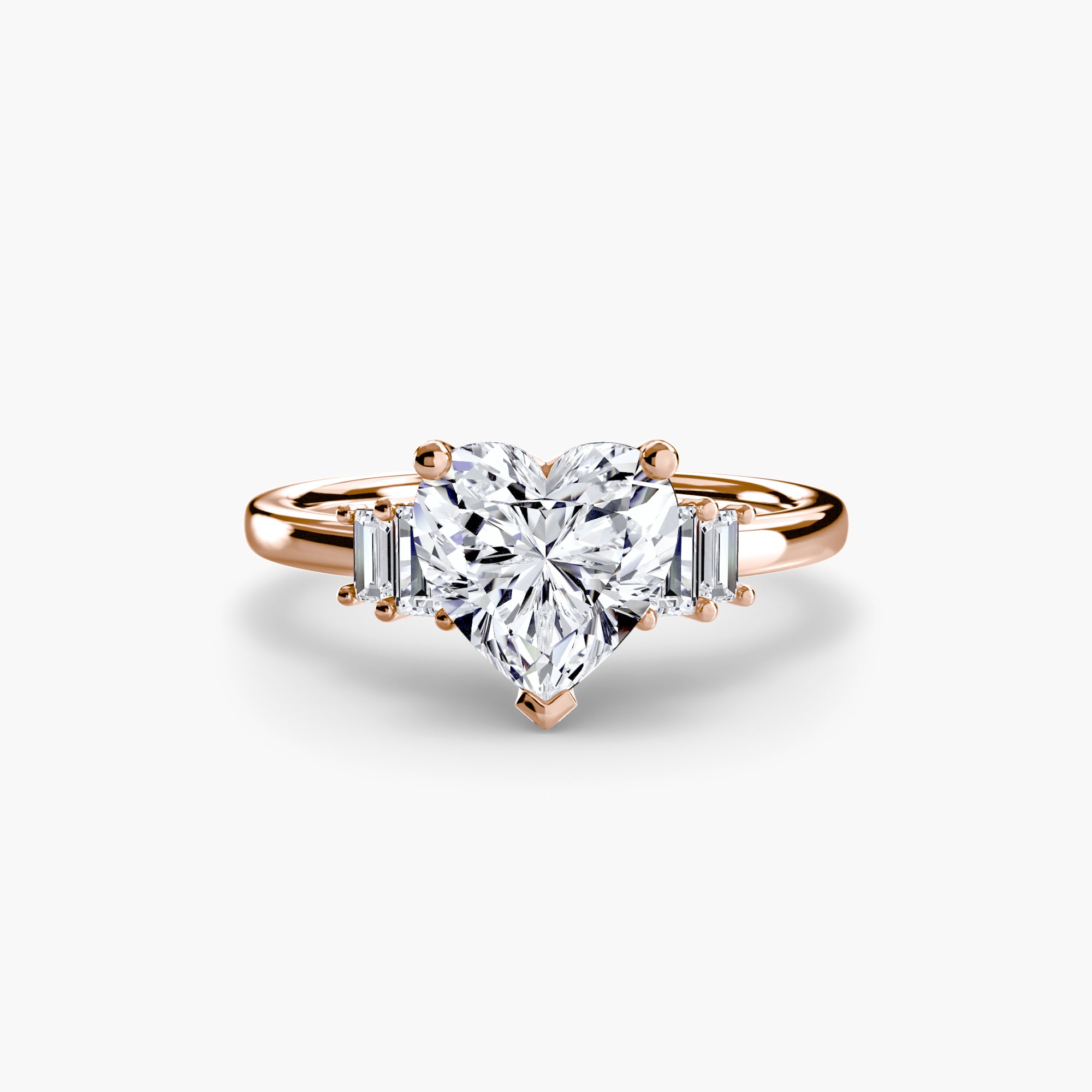Baguette Accent Solitaire - Lanore Fine Jewelry