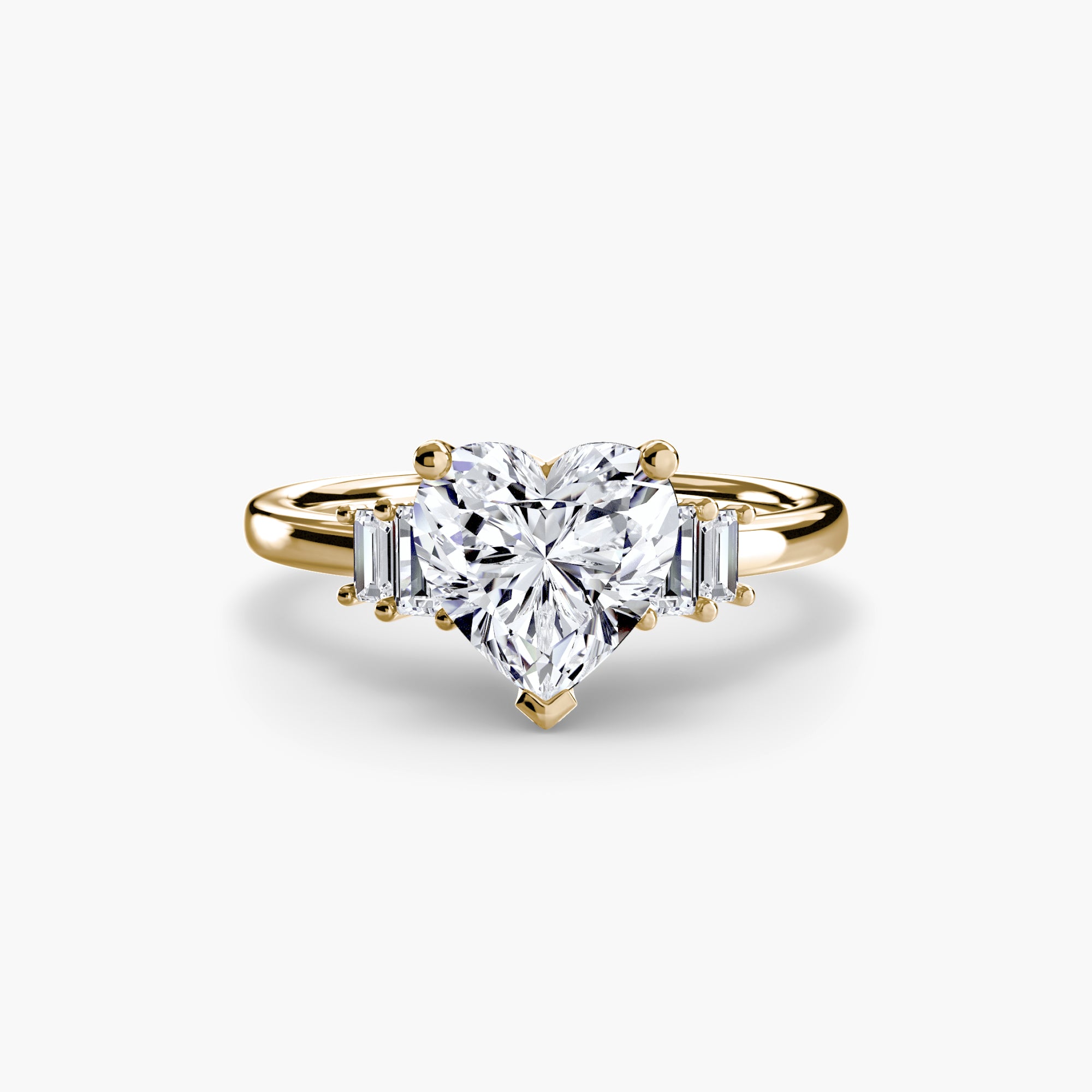 Baguette Accent Solitaire - Lanore Fine Jewelry
