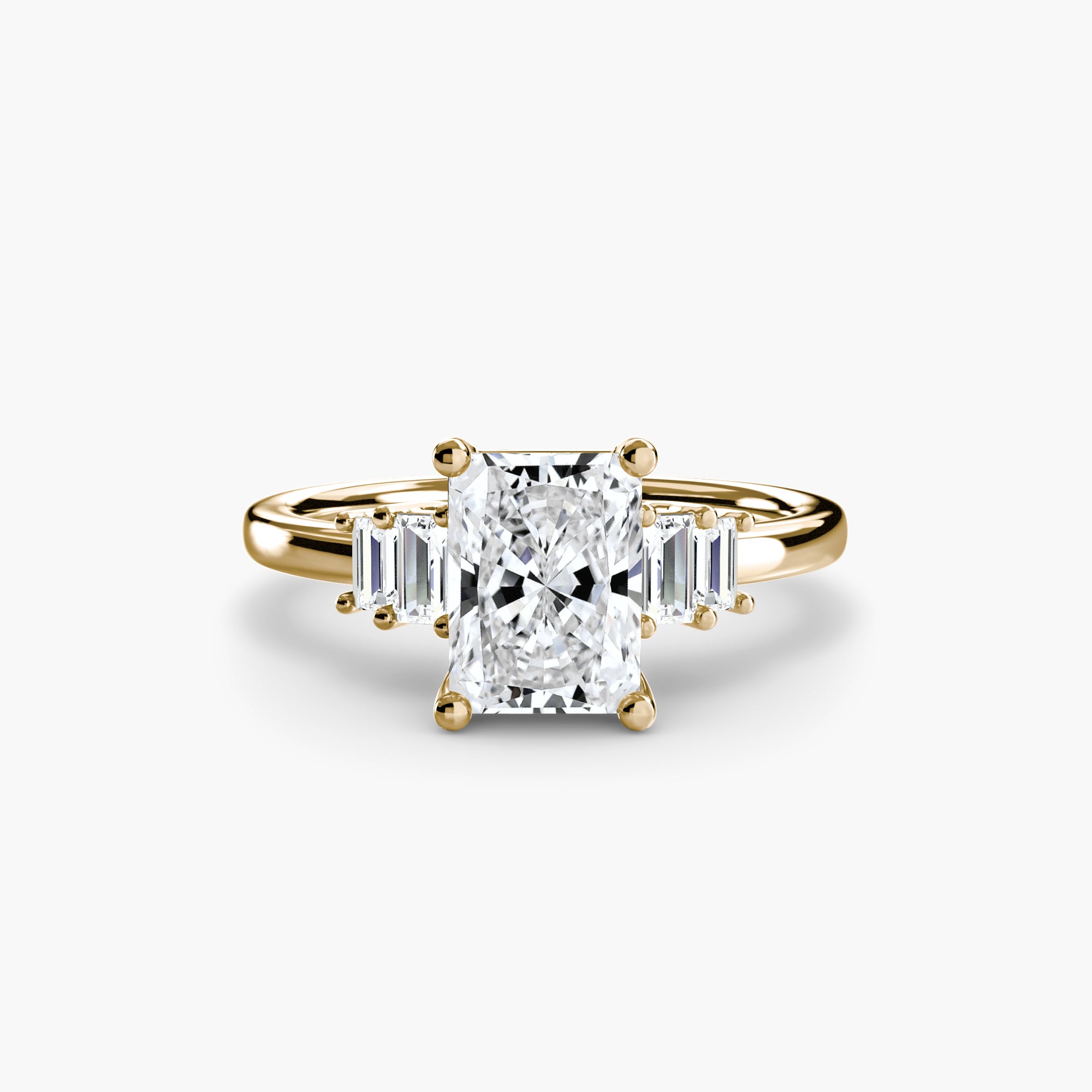 Baguette Accent Solitaire - Lanore Fine Jewelry