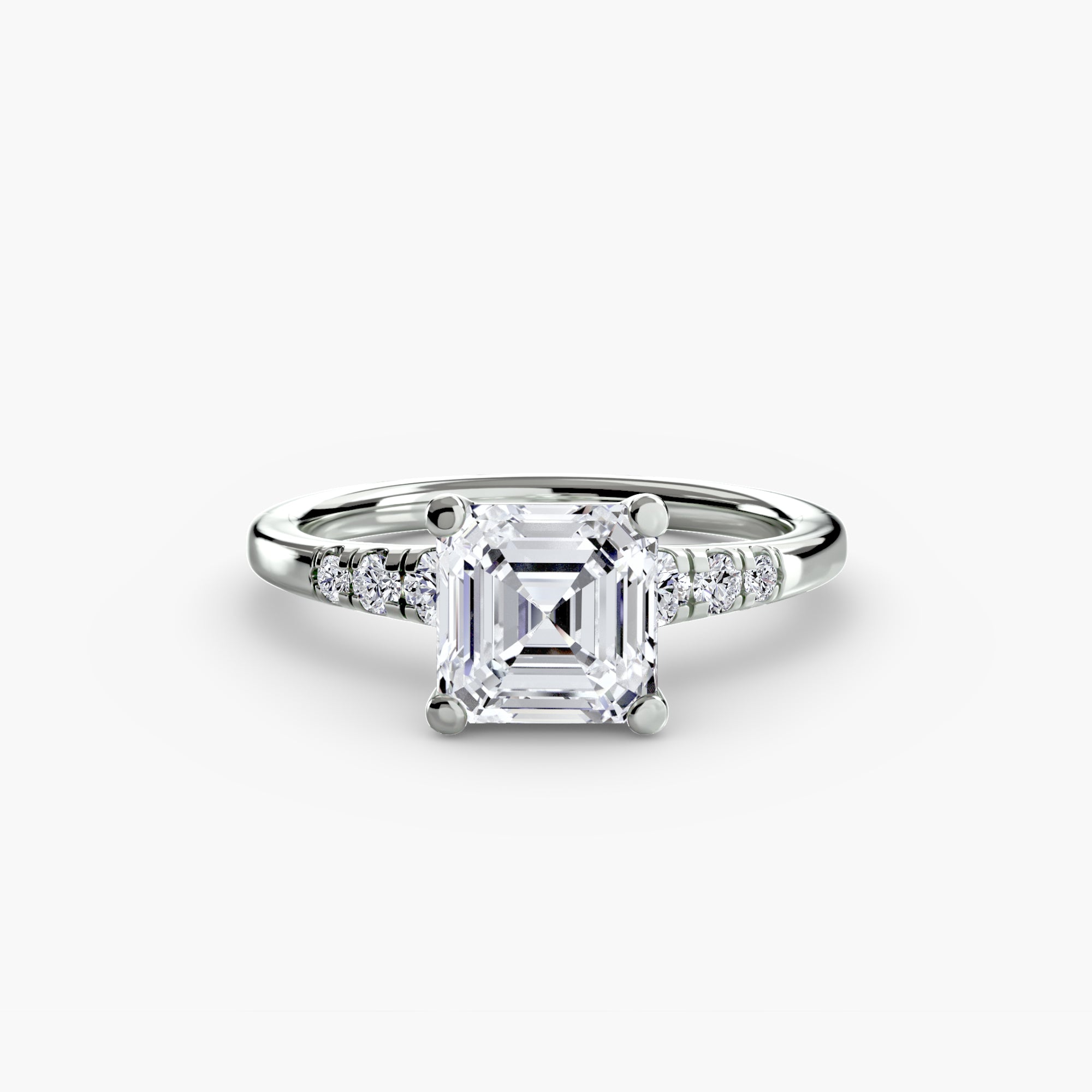 Solitaire with Shoulder Accents - Lanore Fine Jewelry