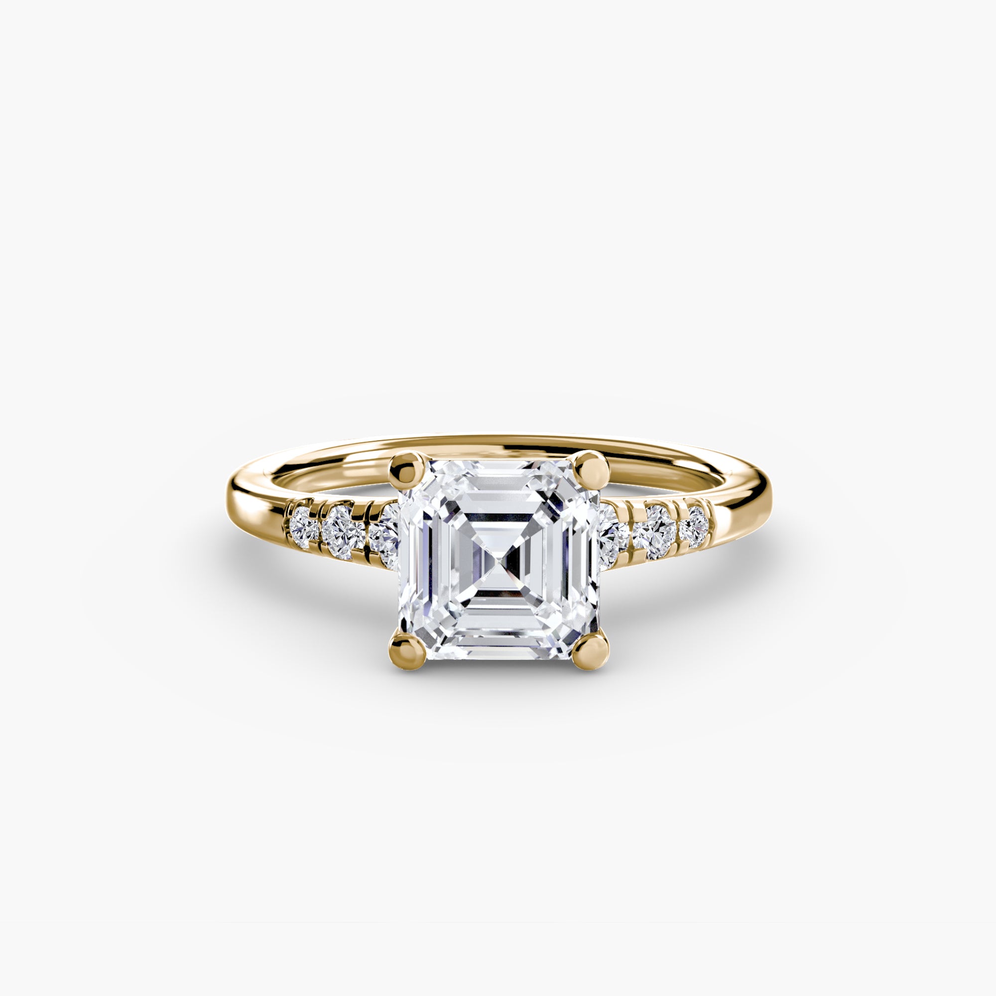 Solitaire with Shoulder Accents - Lanore Fine Jewelry