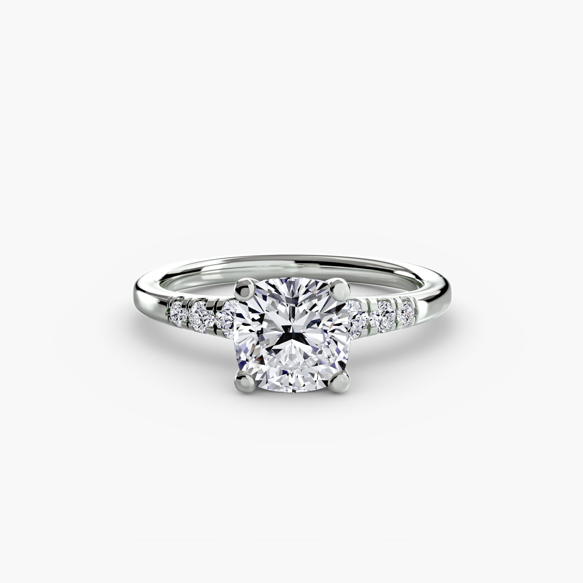 Solitaire with Shoulder Accents - Lanore Fine Jewelry