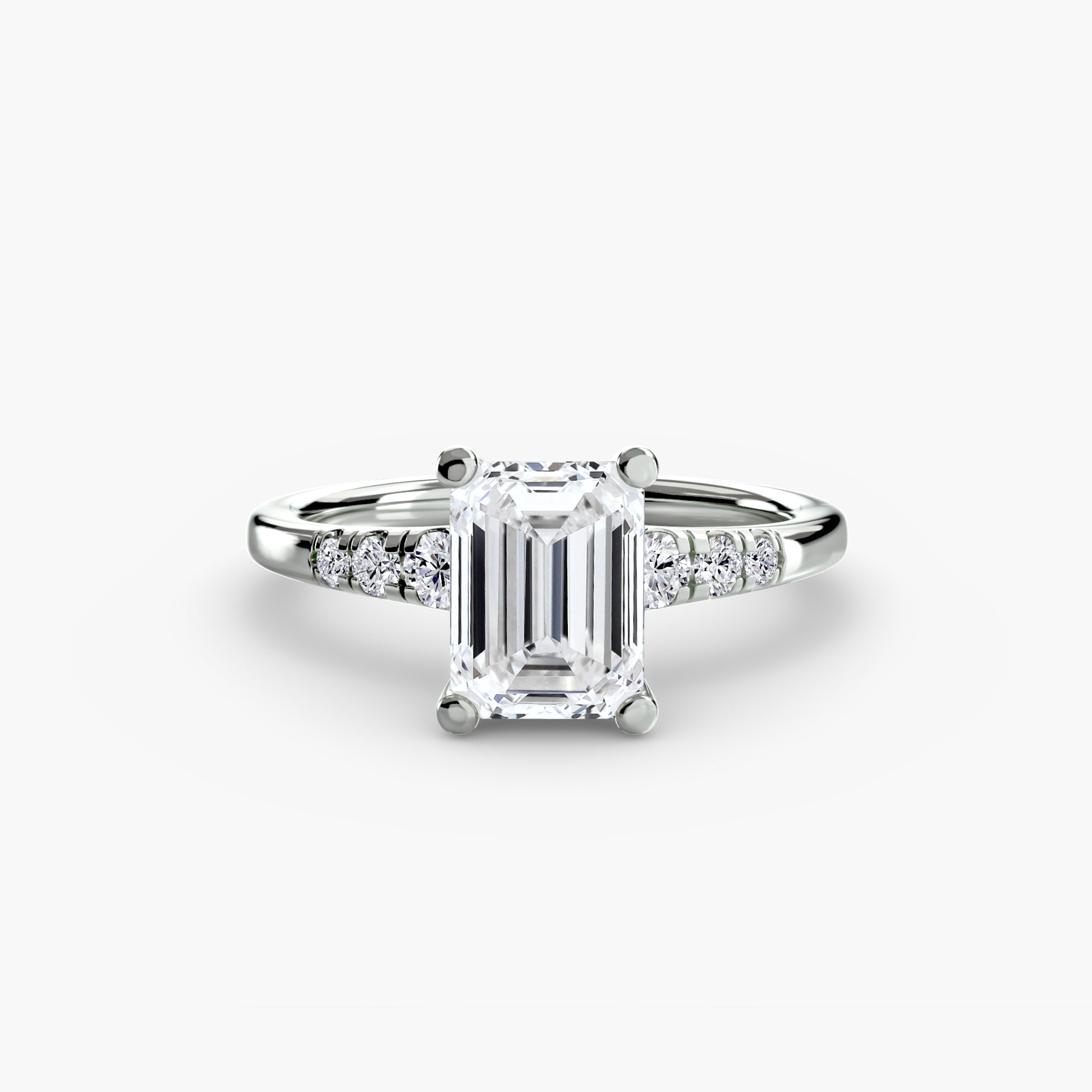 Solitaire with Shoulder Accents - Lanore Fine Jewelry