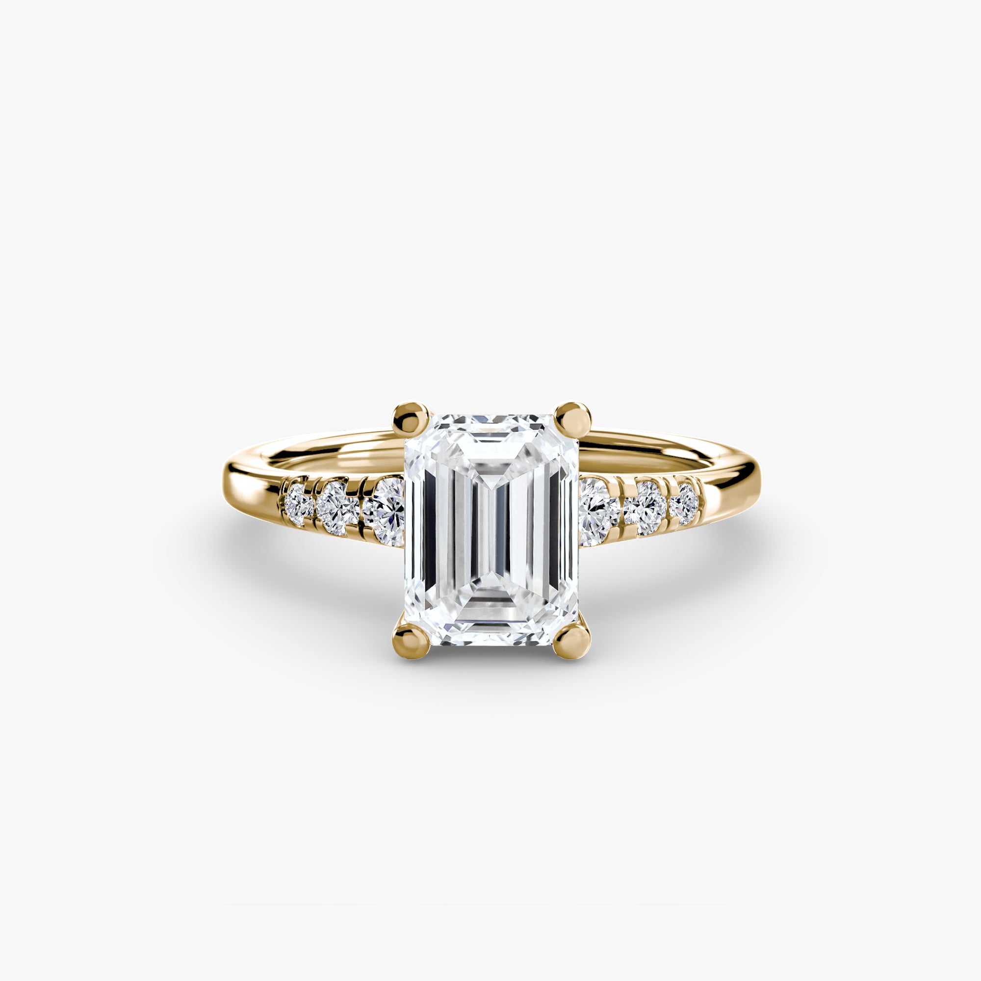 Solitaire with Shoulder Accents - Lanore Fine Jewelry