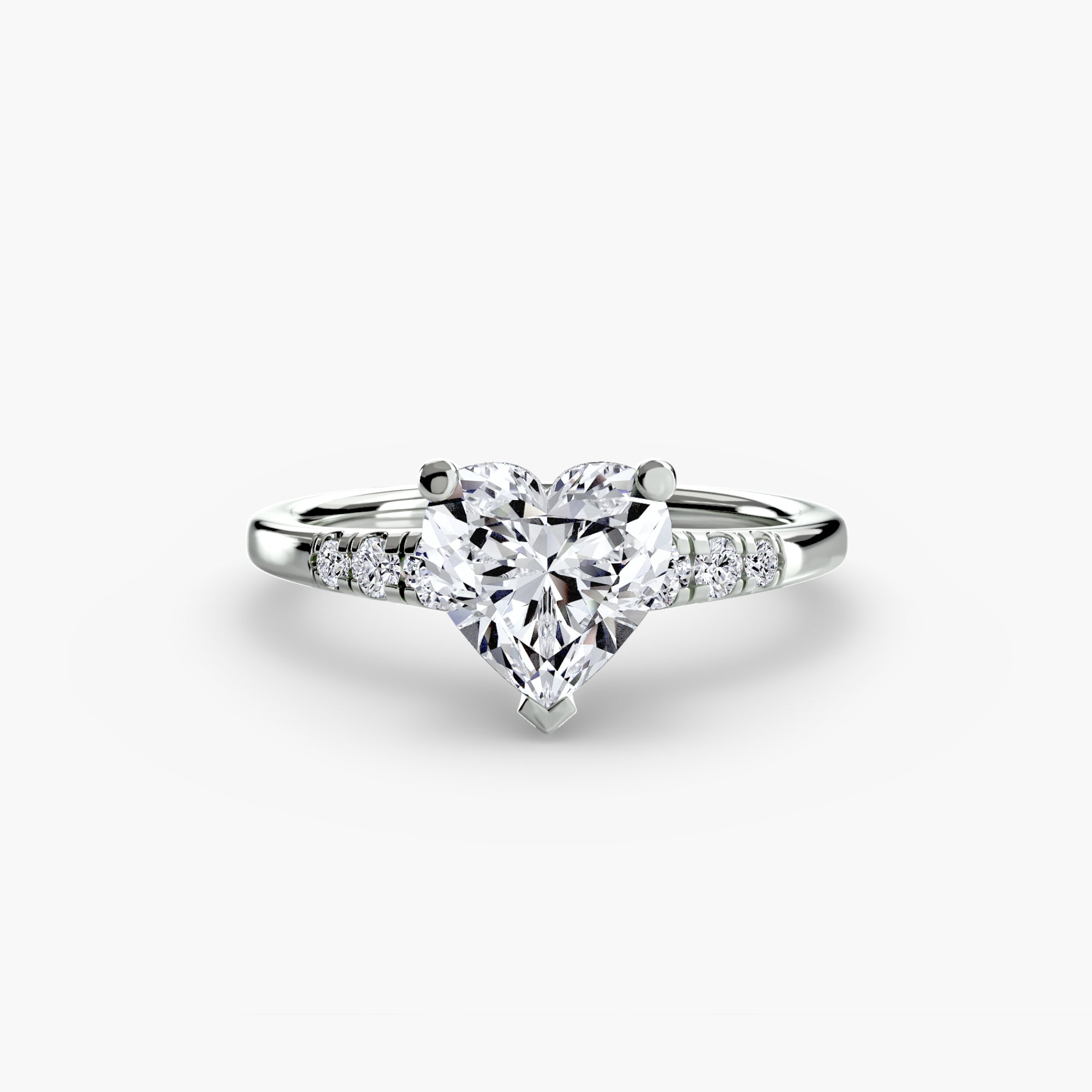 Solitaire with Shoulder Accents - Lanore Fine Jewelry