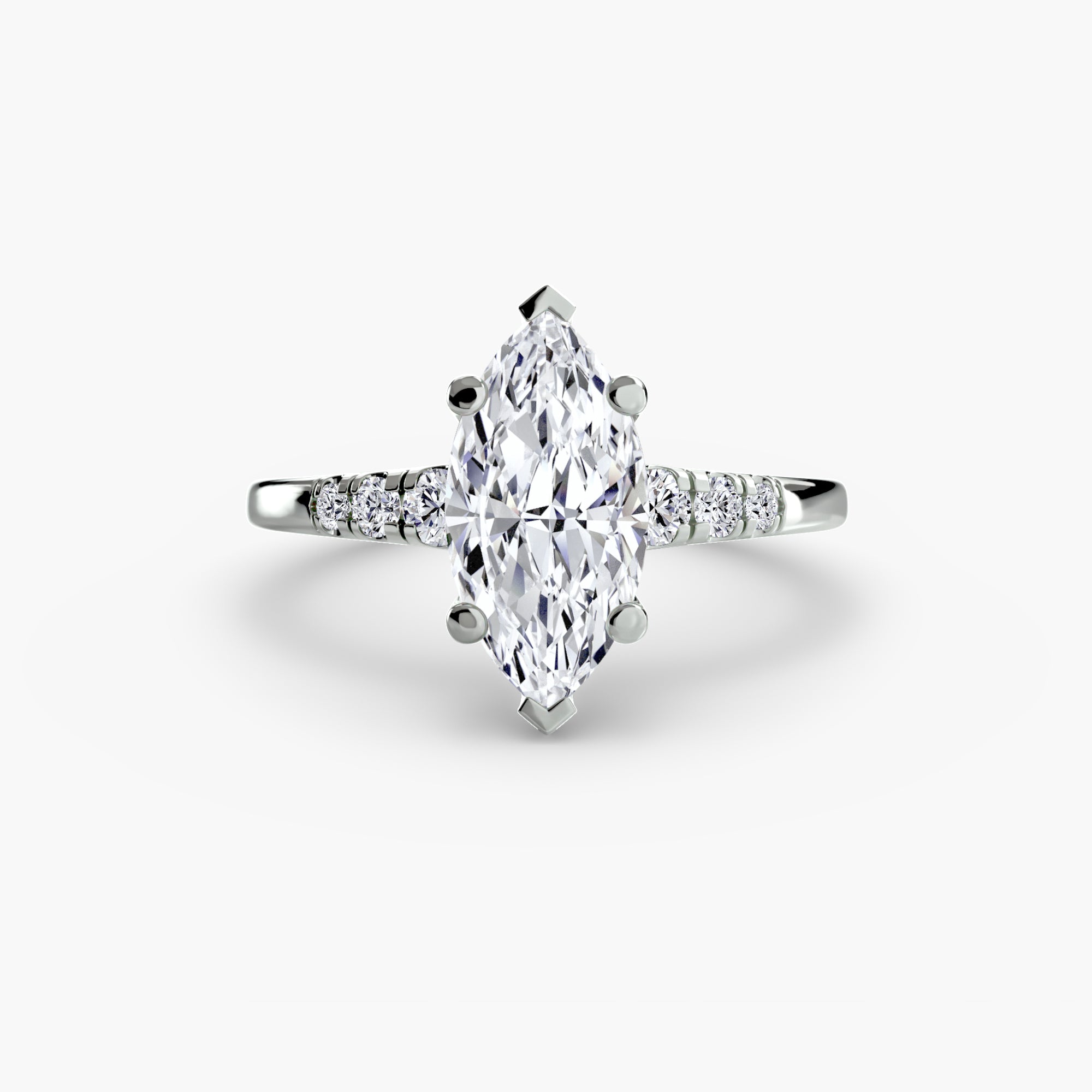Solitaire with Shoulder Accents - Lanore Fine Jewelry
