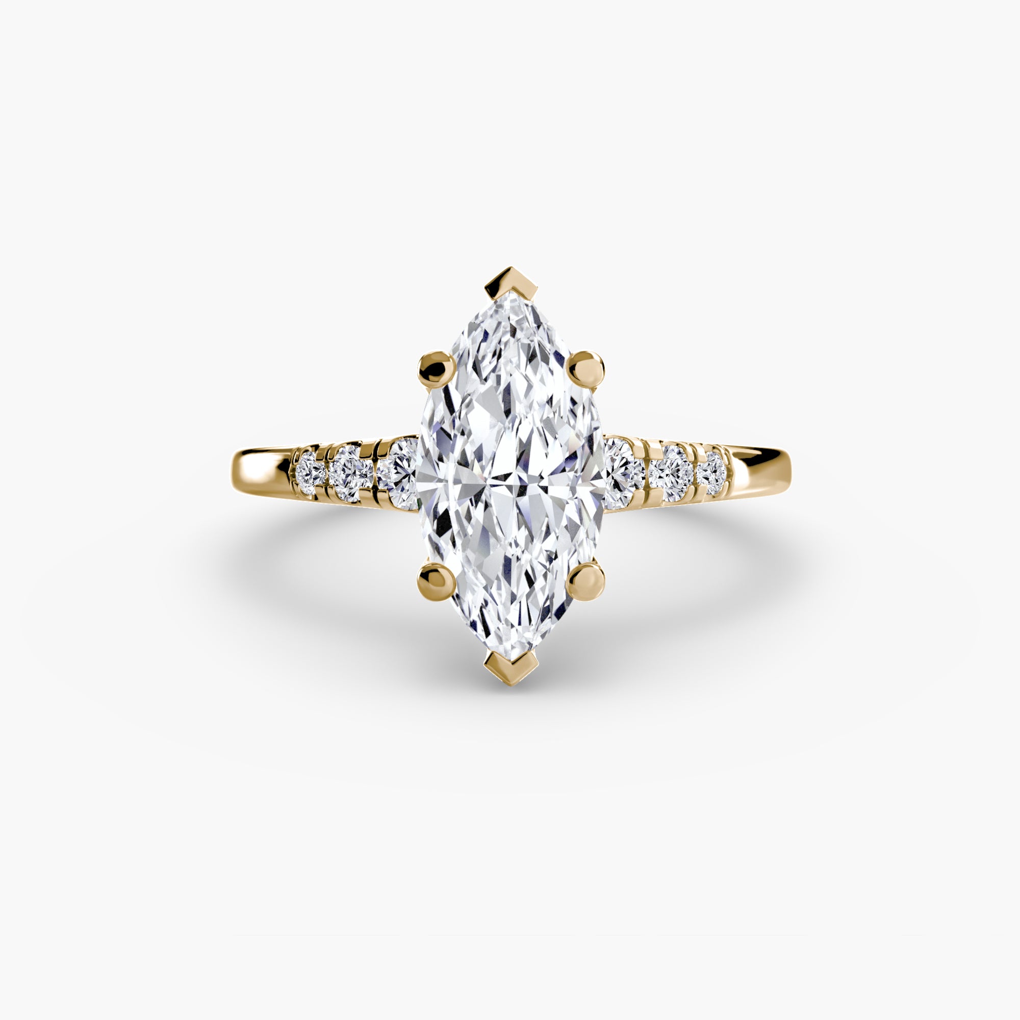Solitaire with Shoulder Accents - Lanore Fine Jewelry