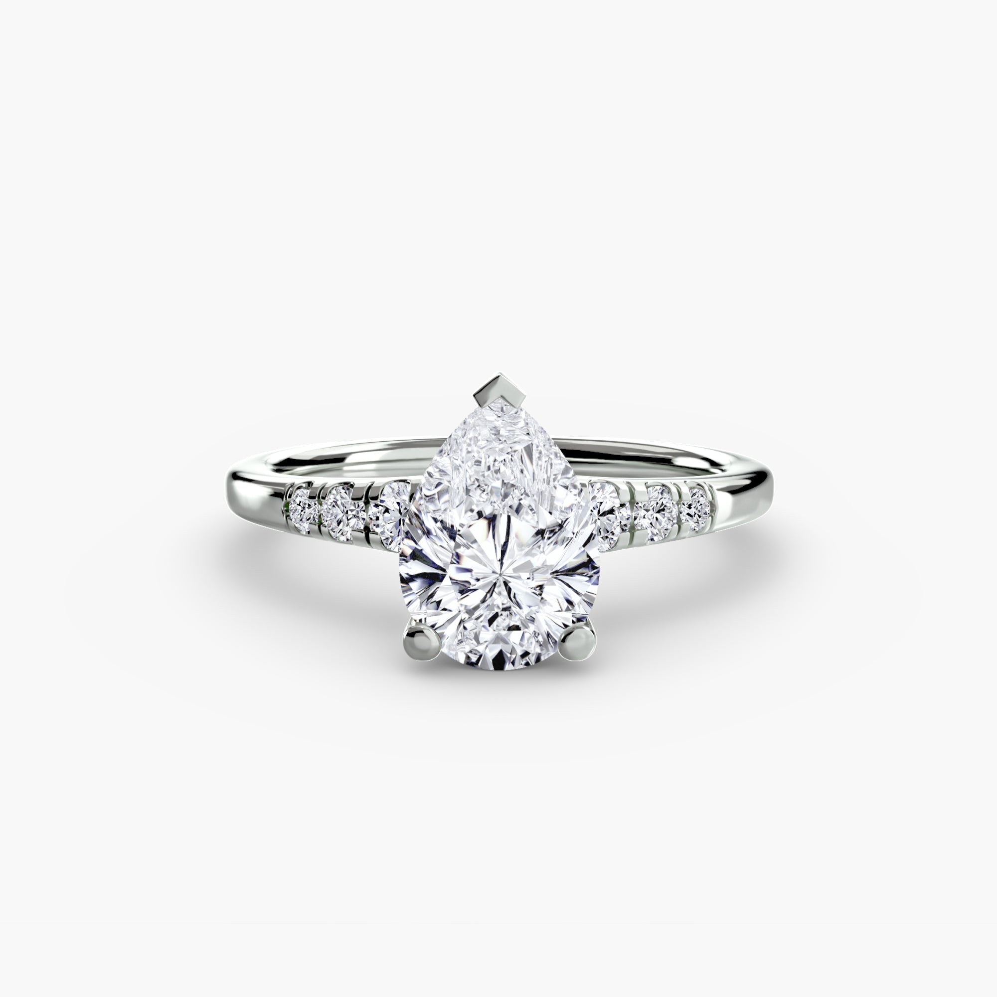 Solitaire with Shoulder Accents - Lanore Fine Jewelry