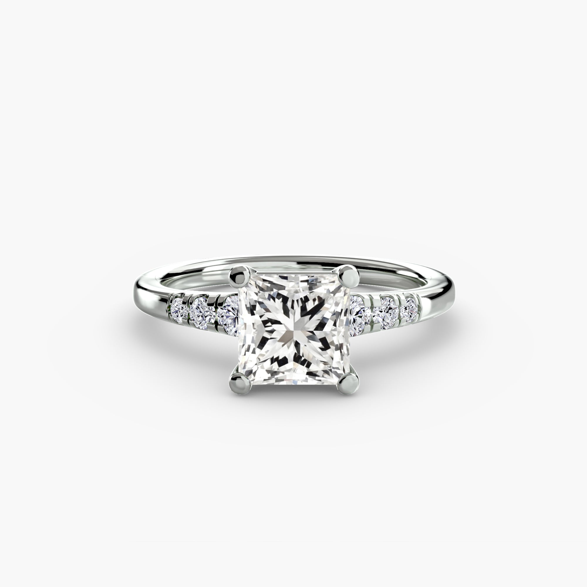 Solitaire with Shoulder Accents - Lanore Fine Jewelry