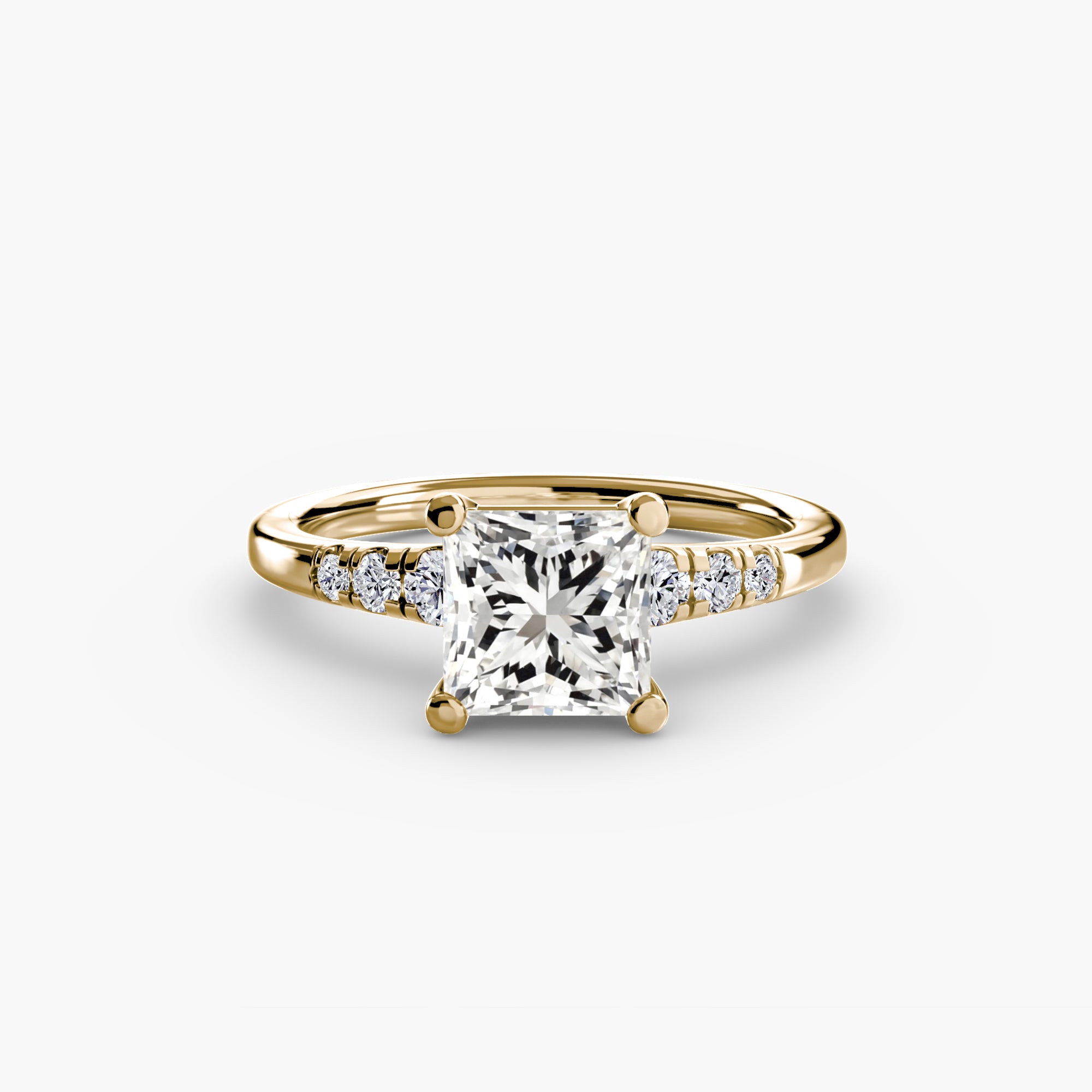 Solitaire with Shoulder Accents - Lanore Fine Jewelry