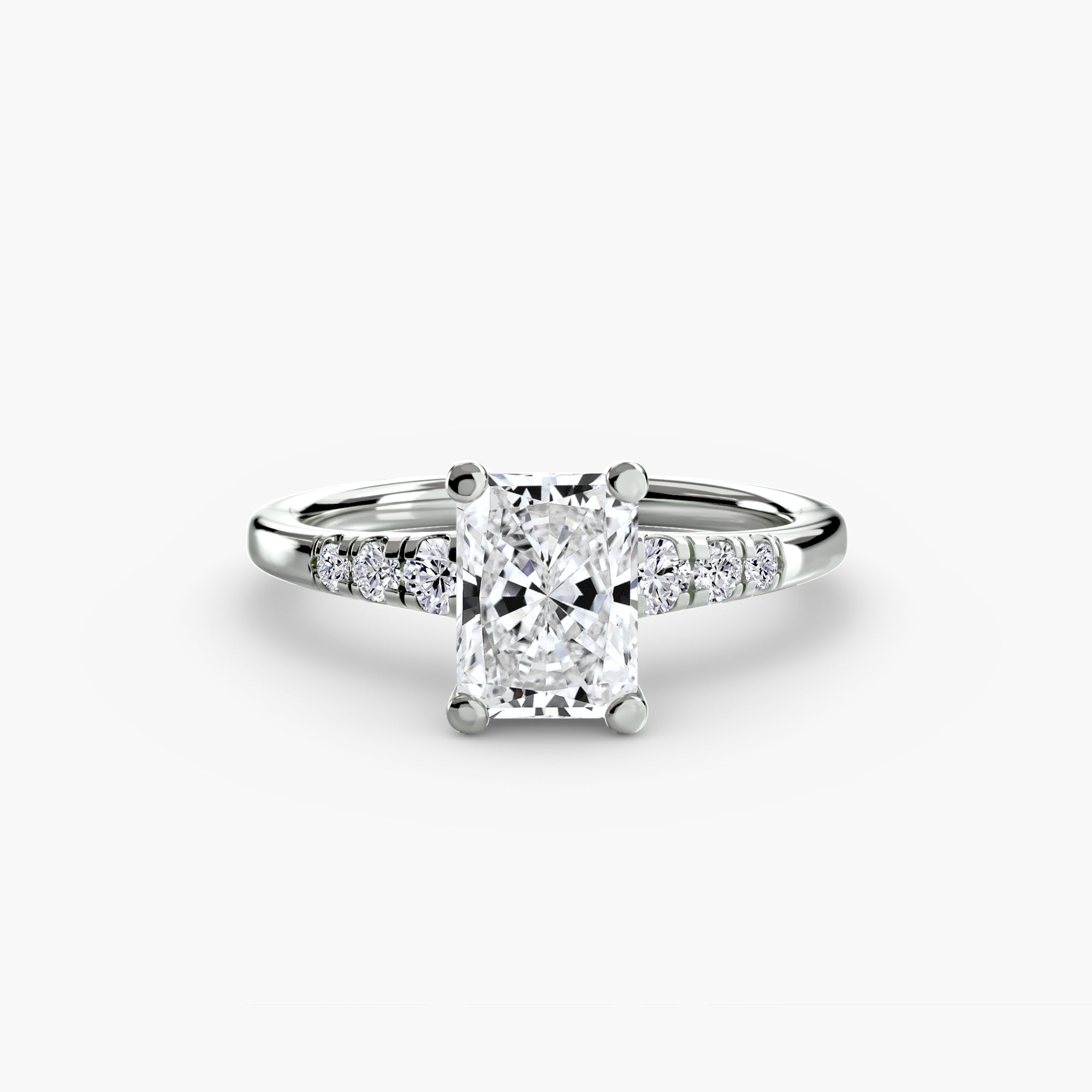 Solitaire with Shoulder Accents - Lanore Fine Jewelry