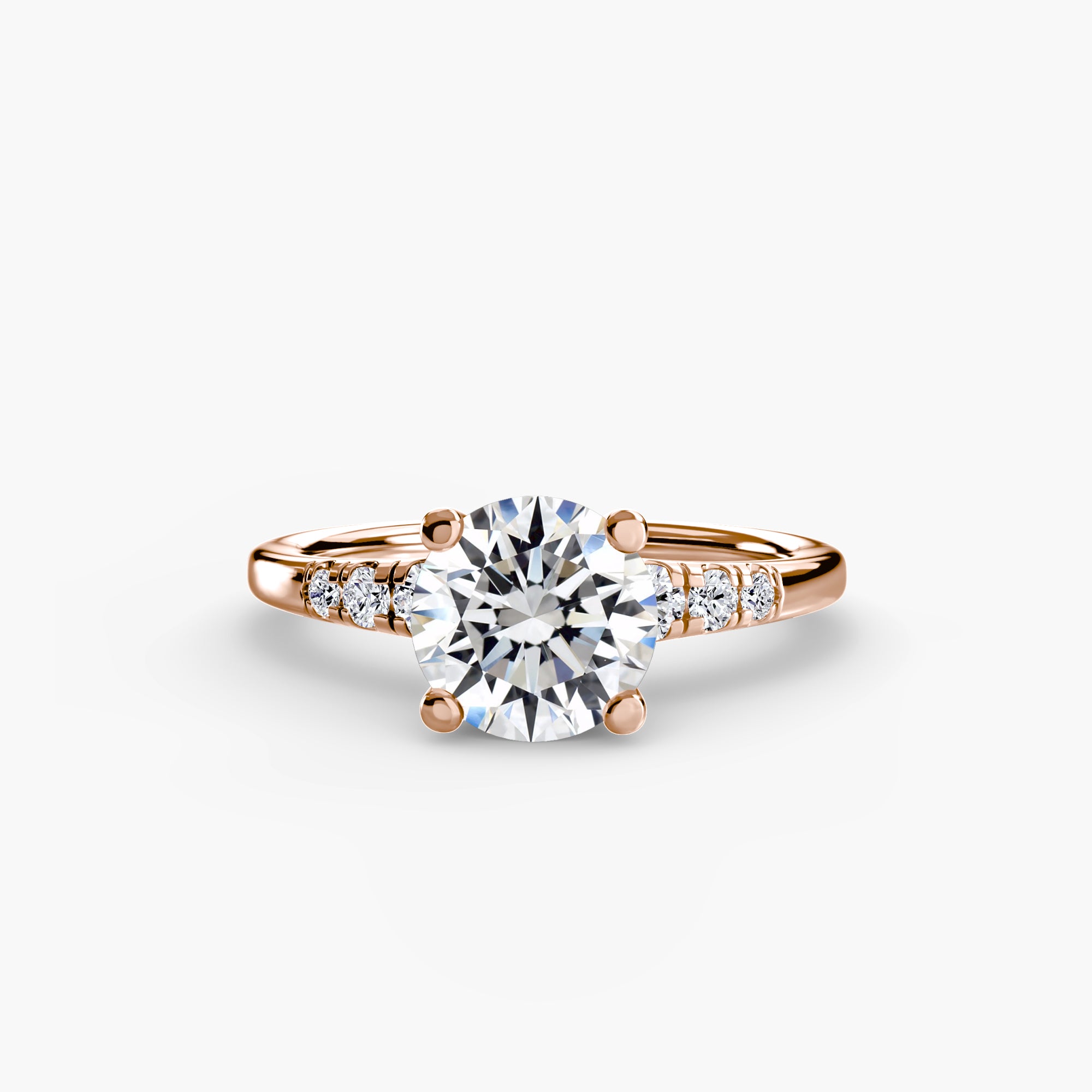 Solitaire with Shoulder Accents - Lanore Fine Jewelry