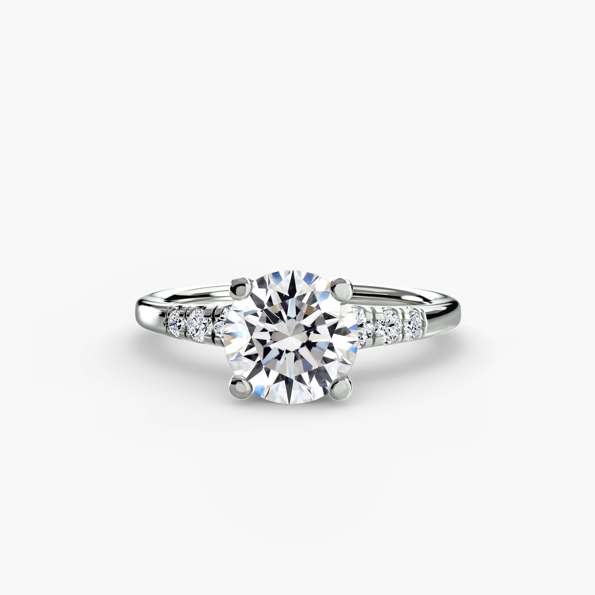 Solitaire with Shoulder Accents - Lanore Fine Jewelry