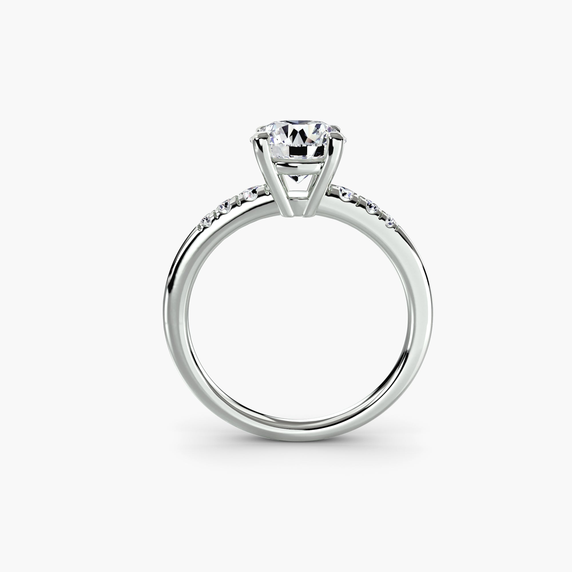 Solitaire with Shoulder Accents - Lanore Fine Jewelry