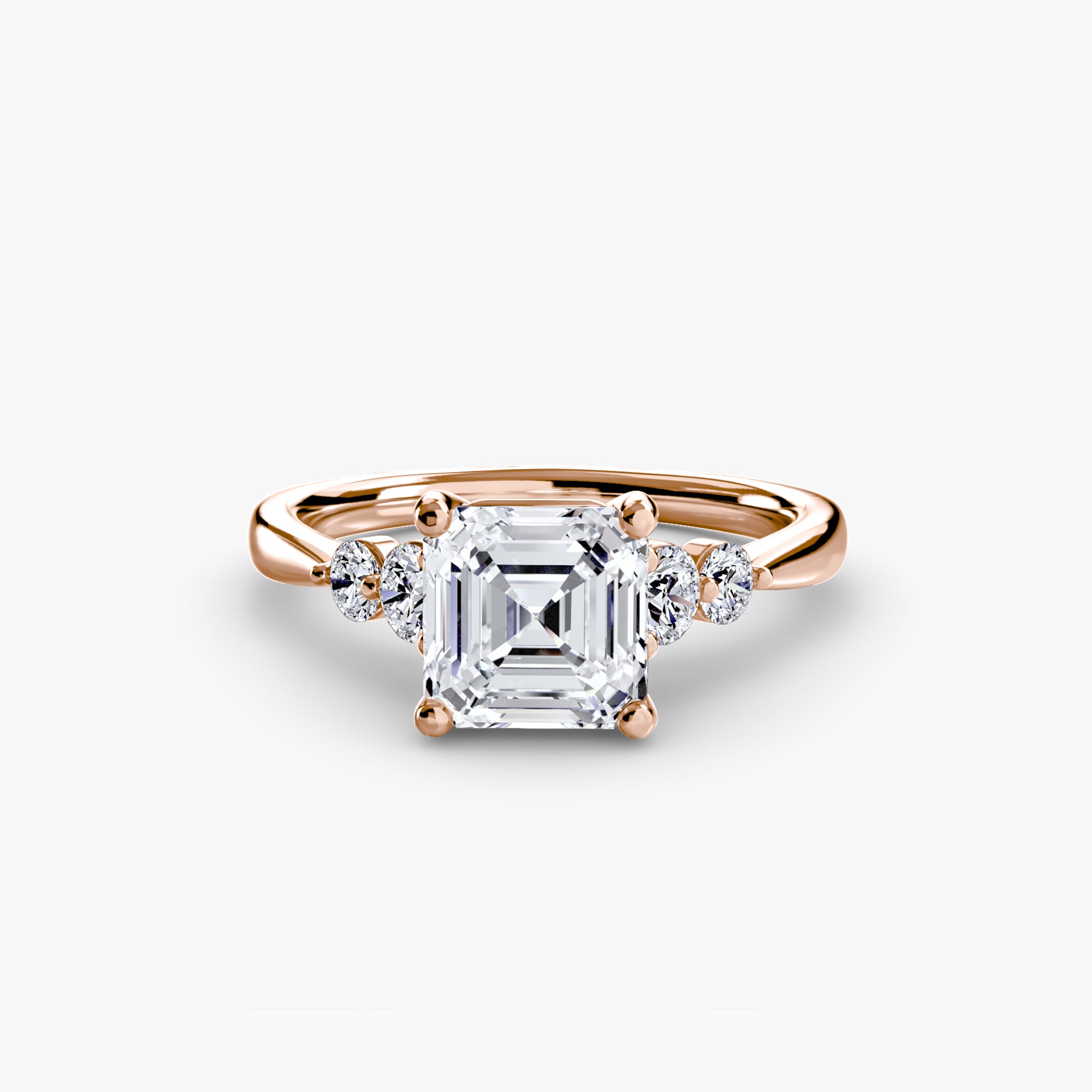 Solitaire with Shoulder Accents 2 - Lanore Fine Jewelry