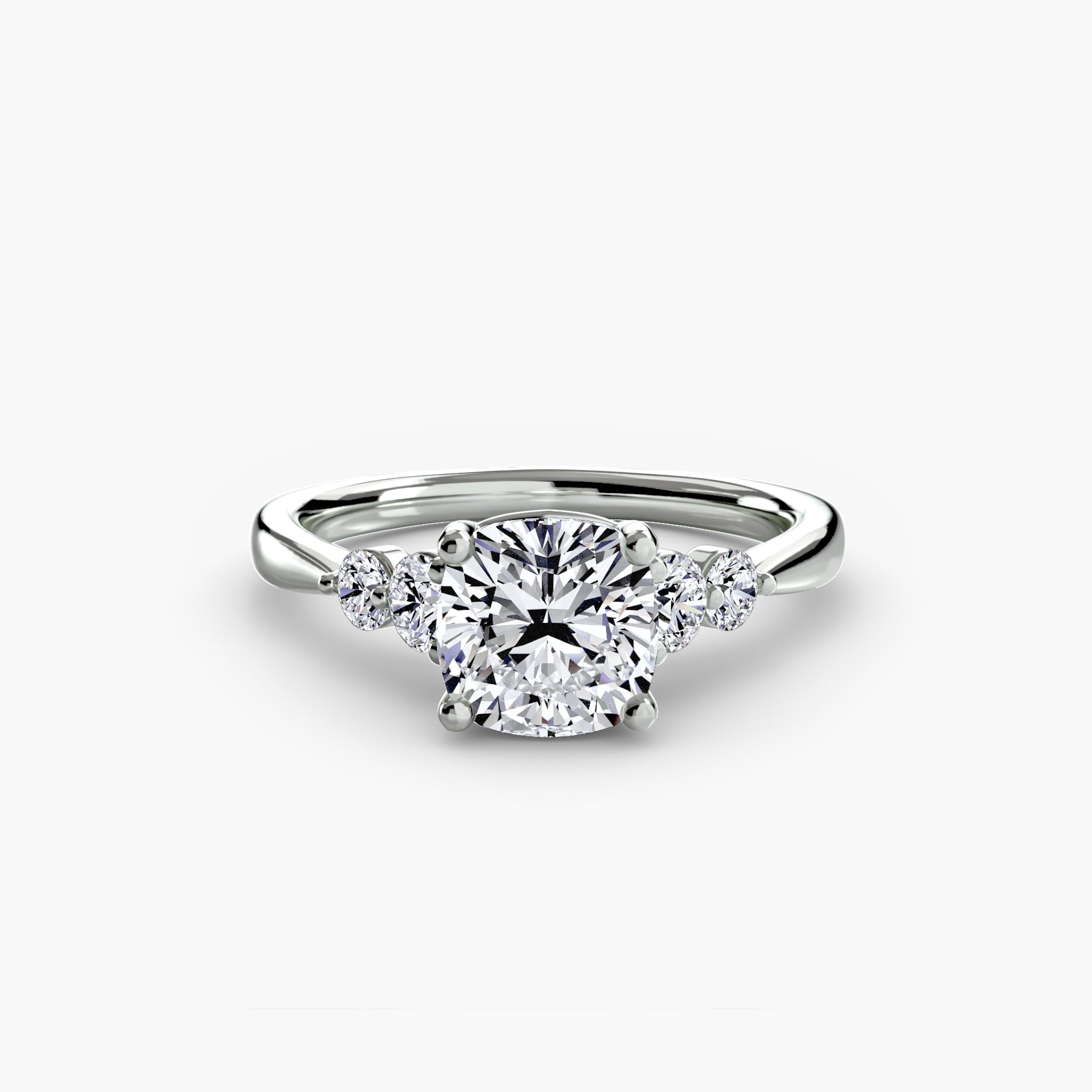 Solitaire with Shoulder Accents 2 - Lanore Fine Jewelry