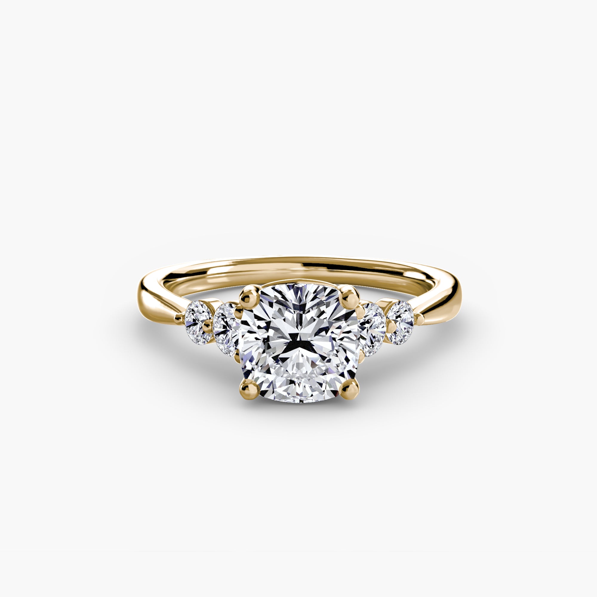 Solitaire with Shoulder Accents 2 - Lanore Fine Jewelry