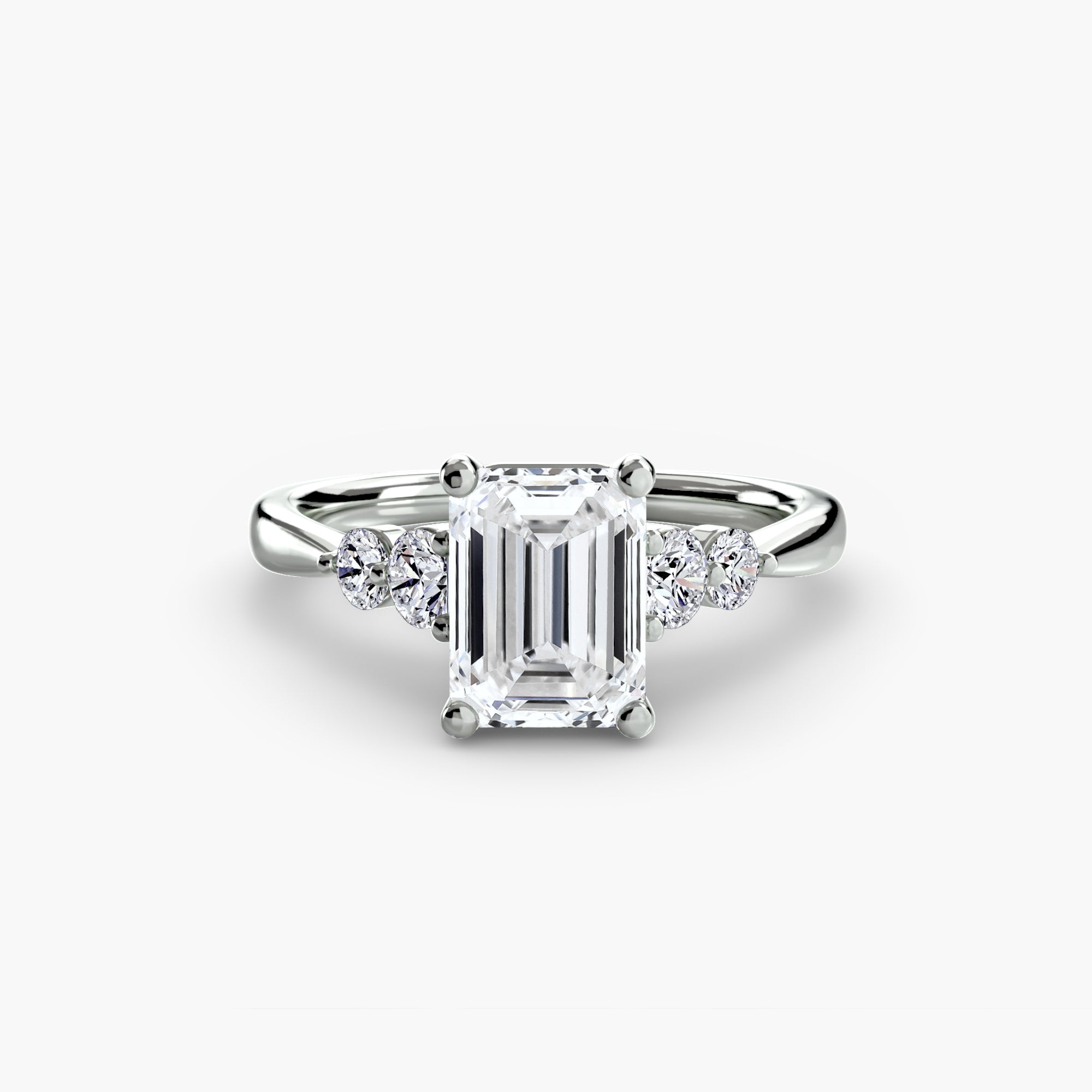 Solitaire with Shoulder Accents 2 - Lanore Fine Jewelry