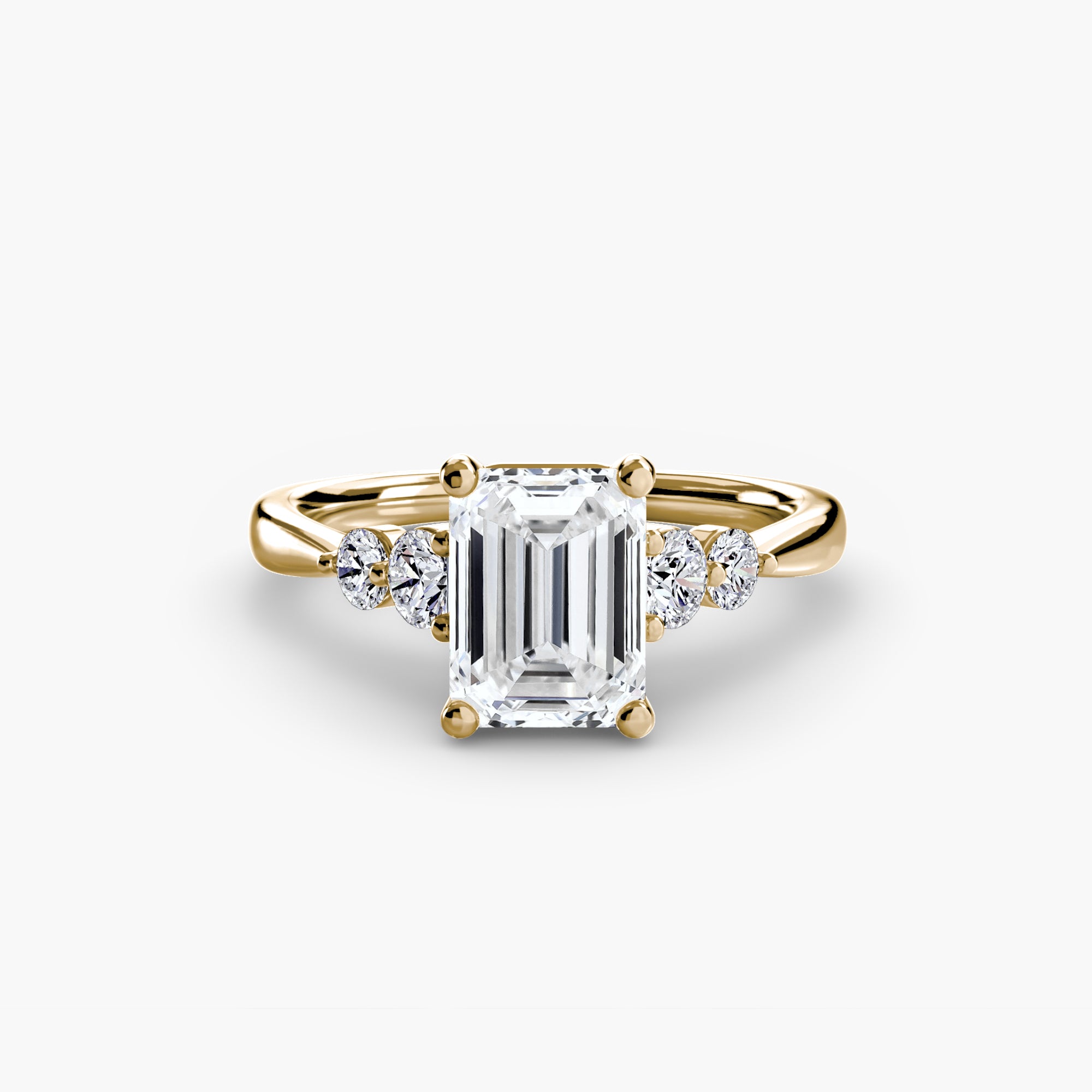 Solitaire with Shoulder Accents 2 - Lanore Fine Jewelry