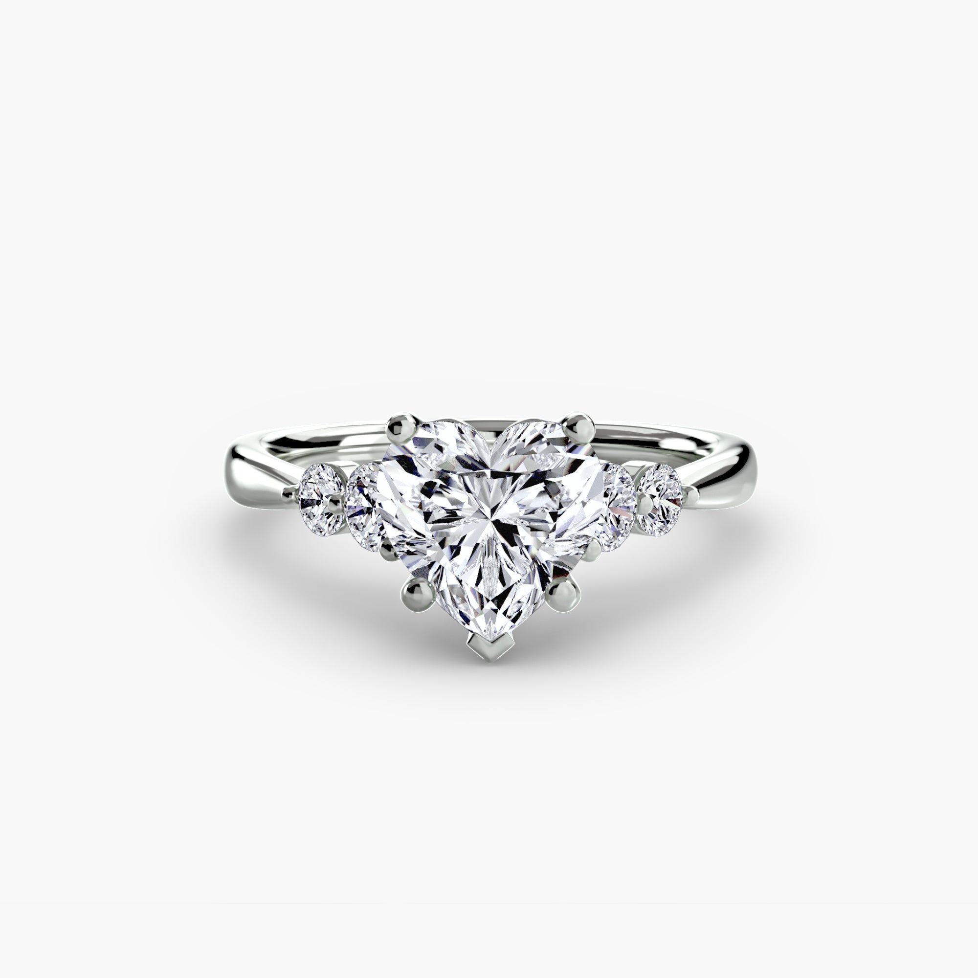 Solitaire with Shoulder Accents 2 - Lanore Fine Jewelry