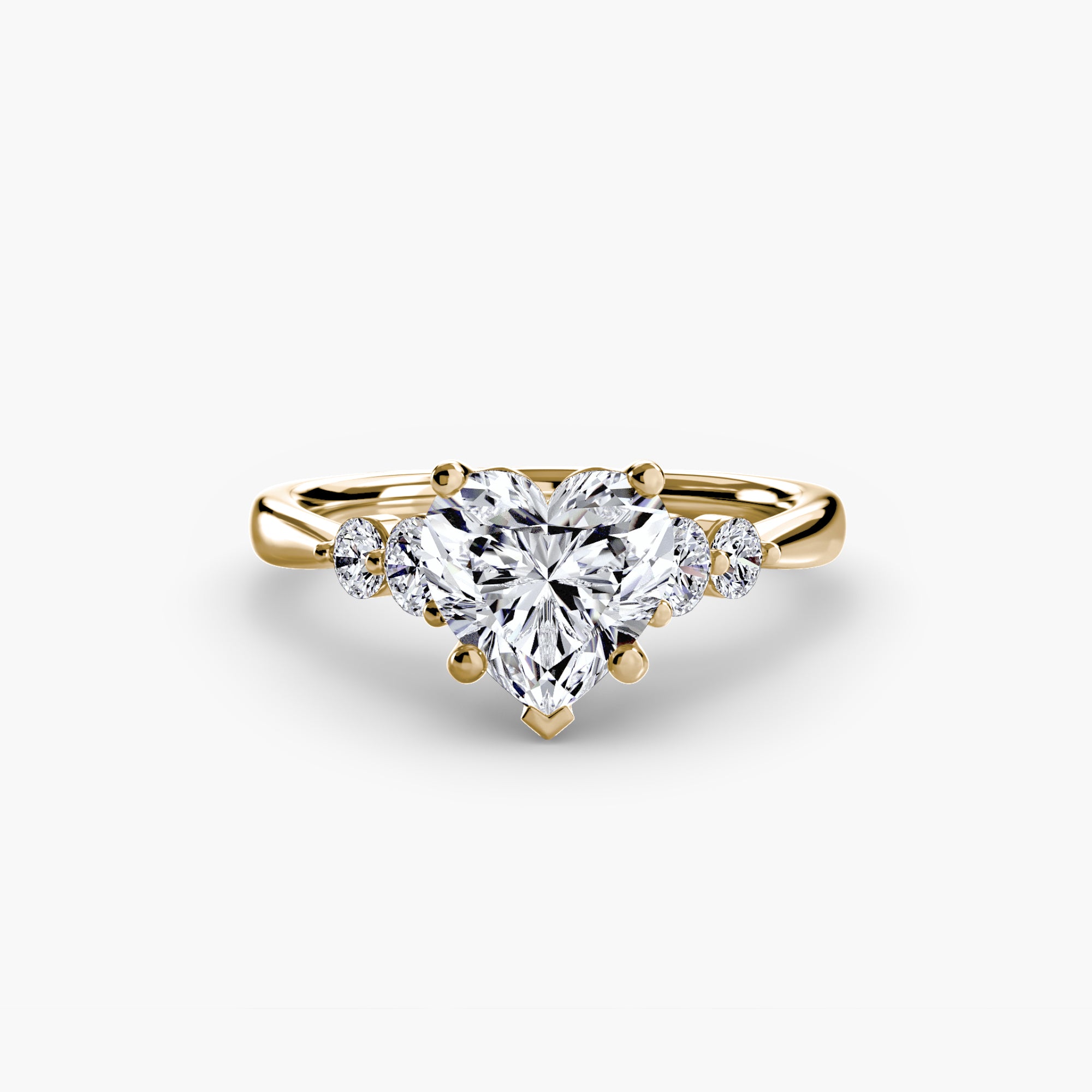 Solitaire with Shoulder Accents 2 - Lanore Fine Jewelry