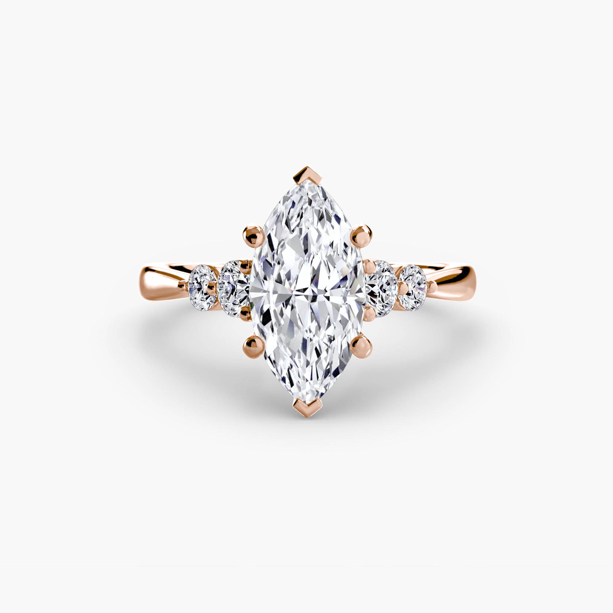 Solitaire with Shoulder Accents 2 - Lanore Fine Jewelry