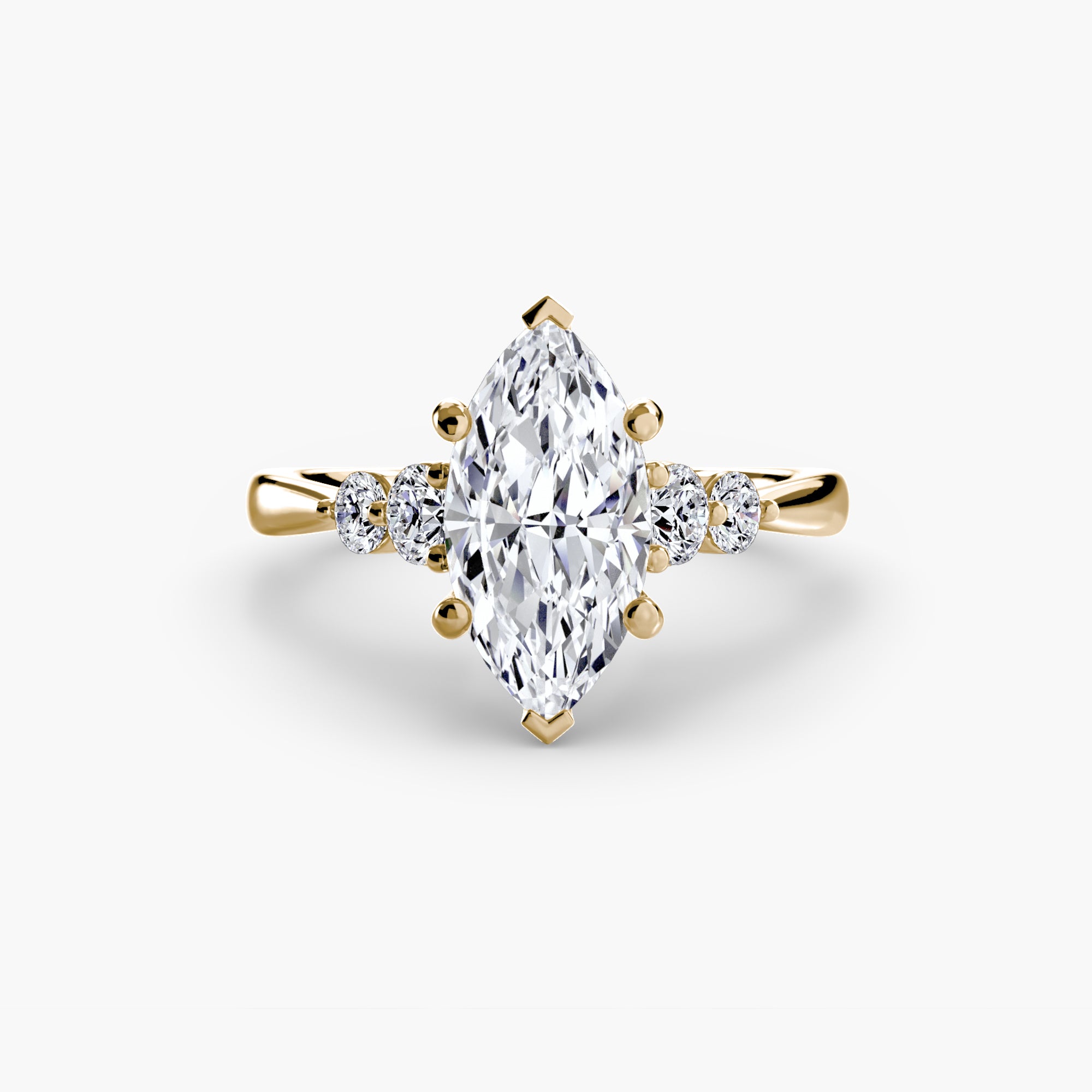 Solitaire with Shoulder Accents 2 - Lanore Fine Jewelry