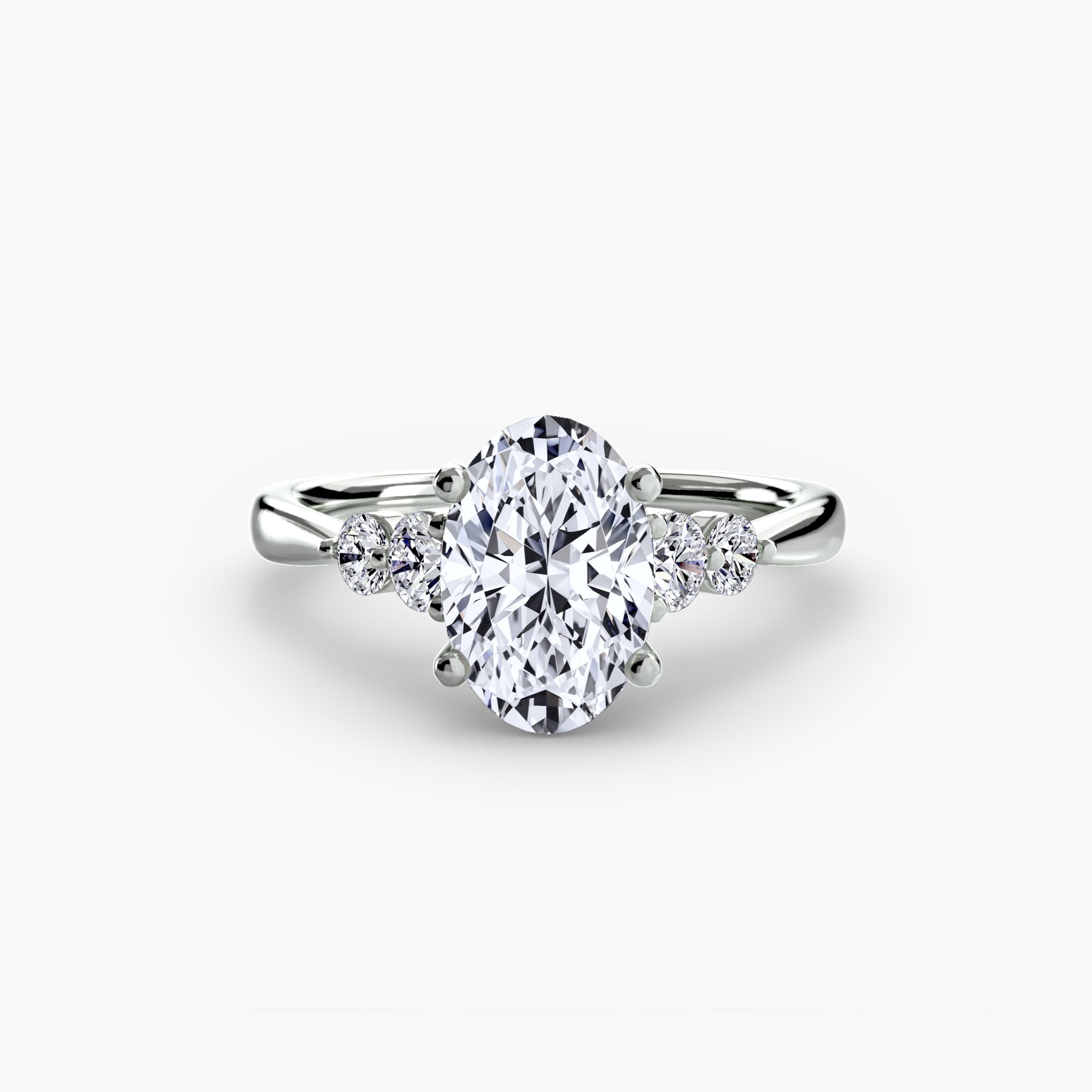Solitaire with Shoulder Accents 2 - Lanore Fine Jewelry