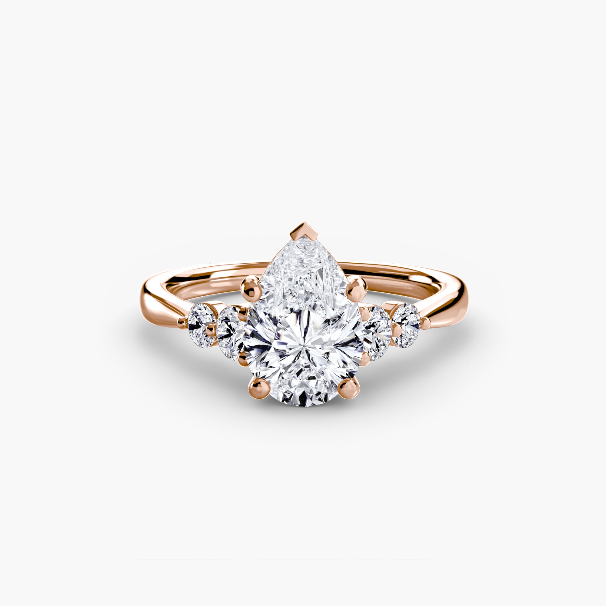 Solitaire with Shoulder Accents 2 - Lanore Fine Jewelry