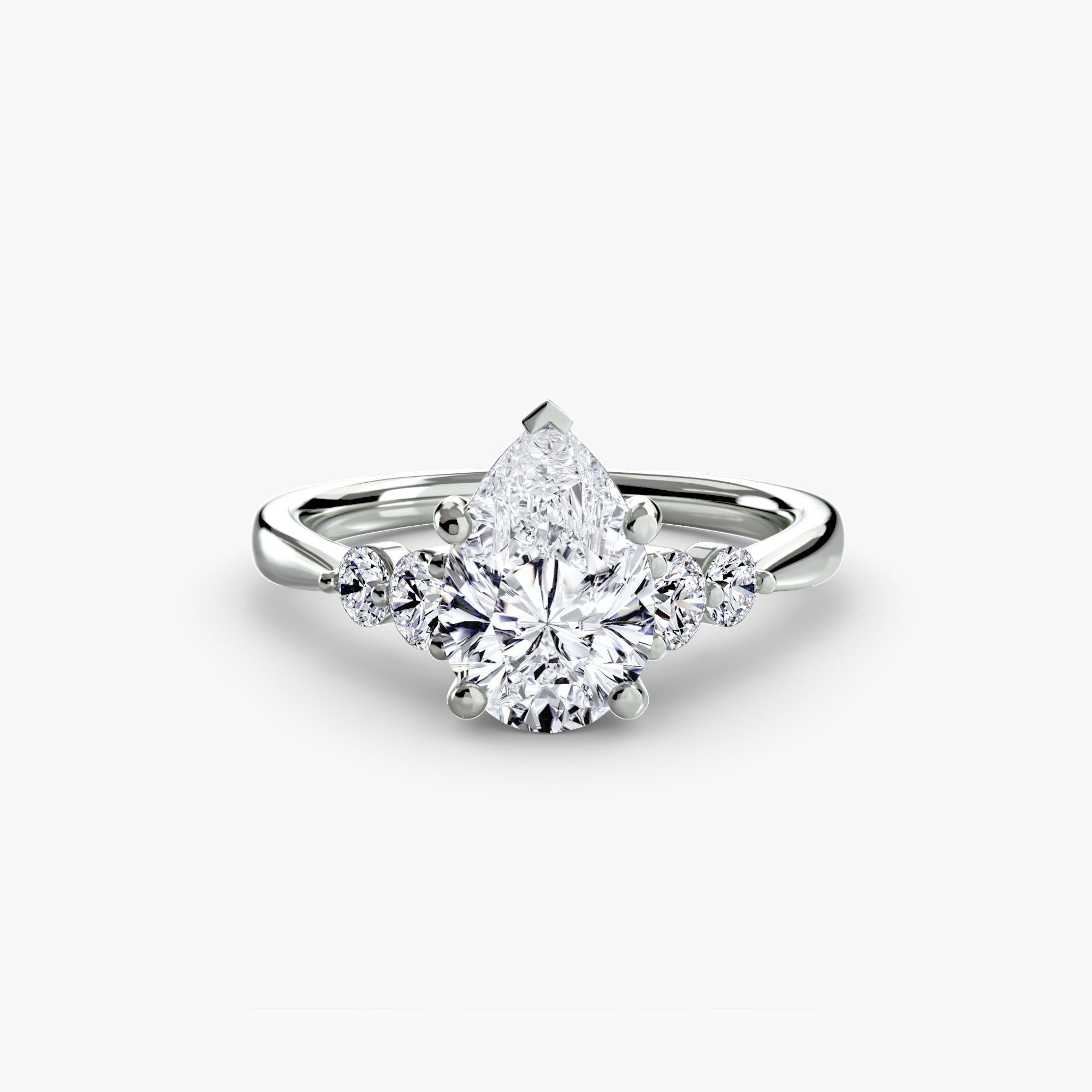 Solitaire with Shoulder Accents 2 - Lanore Fine Jewelry