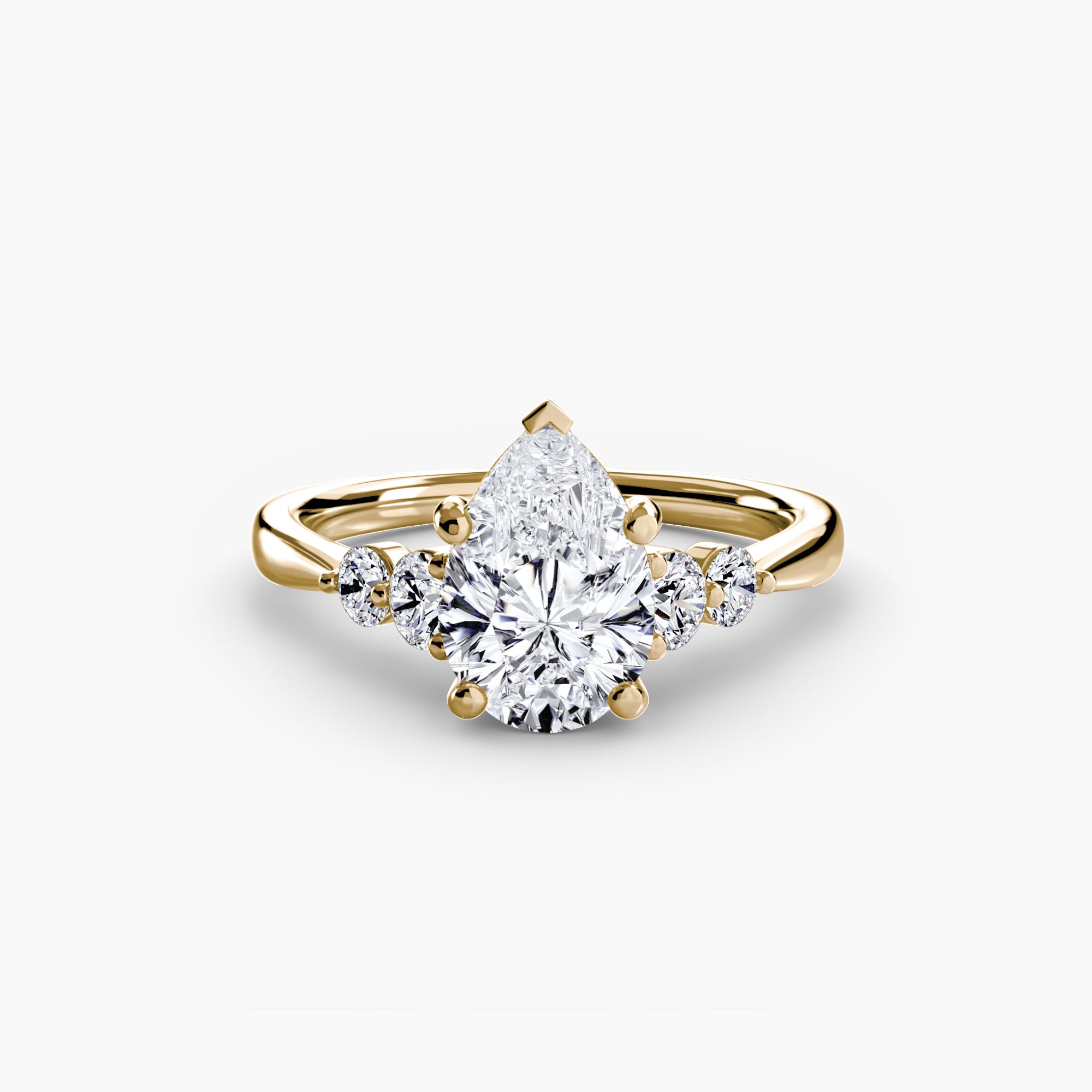 Solitaire with Shoulder Accents 2 - Lanore Fine Jewelry