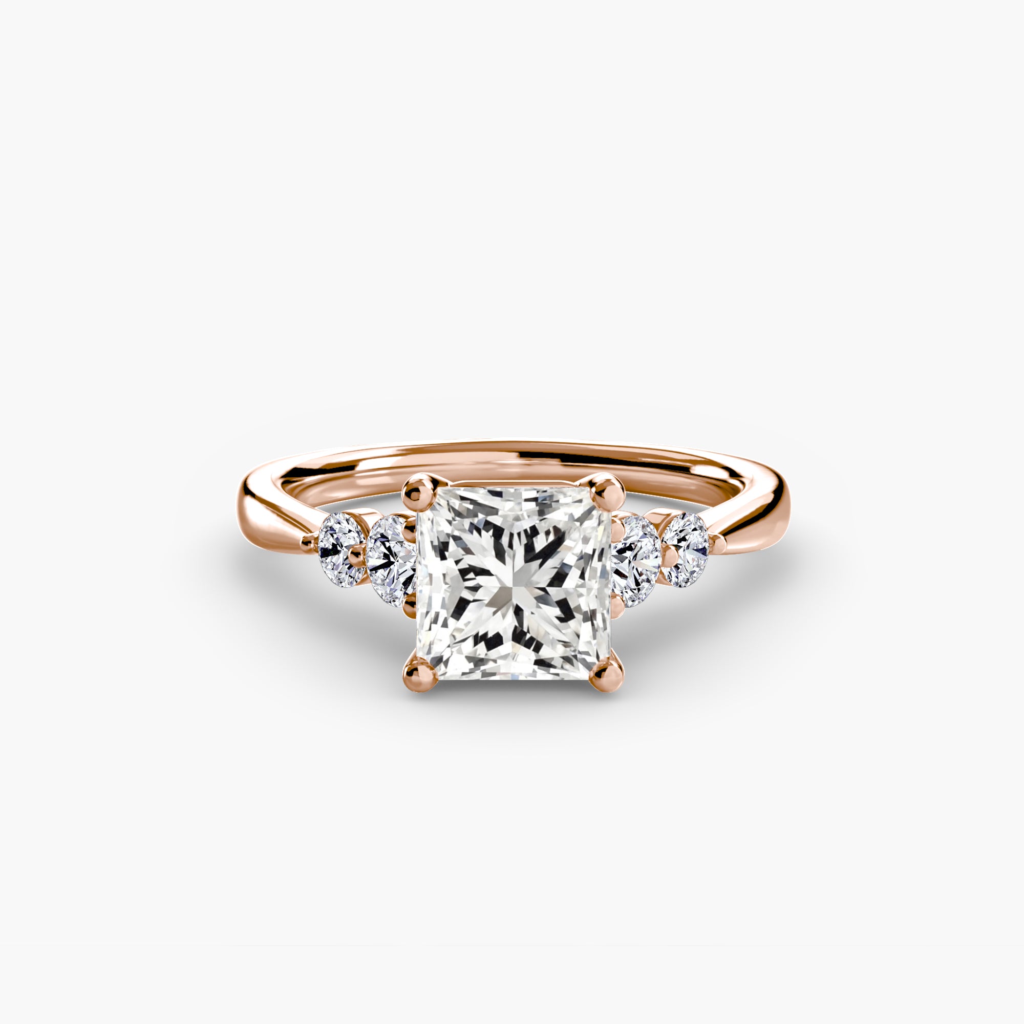 Solitaire with Shoulder Accents 2 - Lanore Fine Jewelry