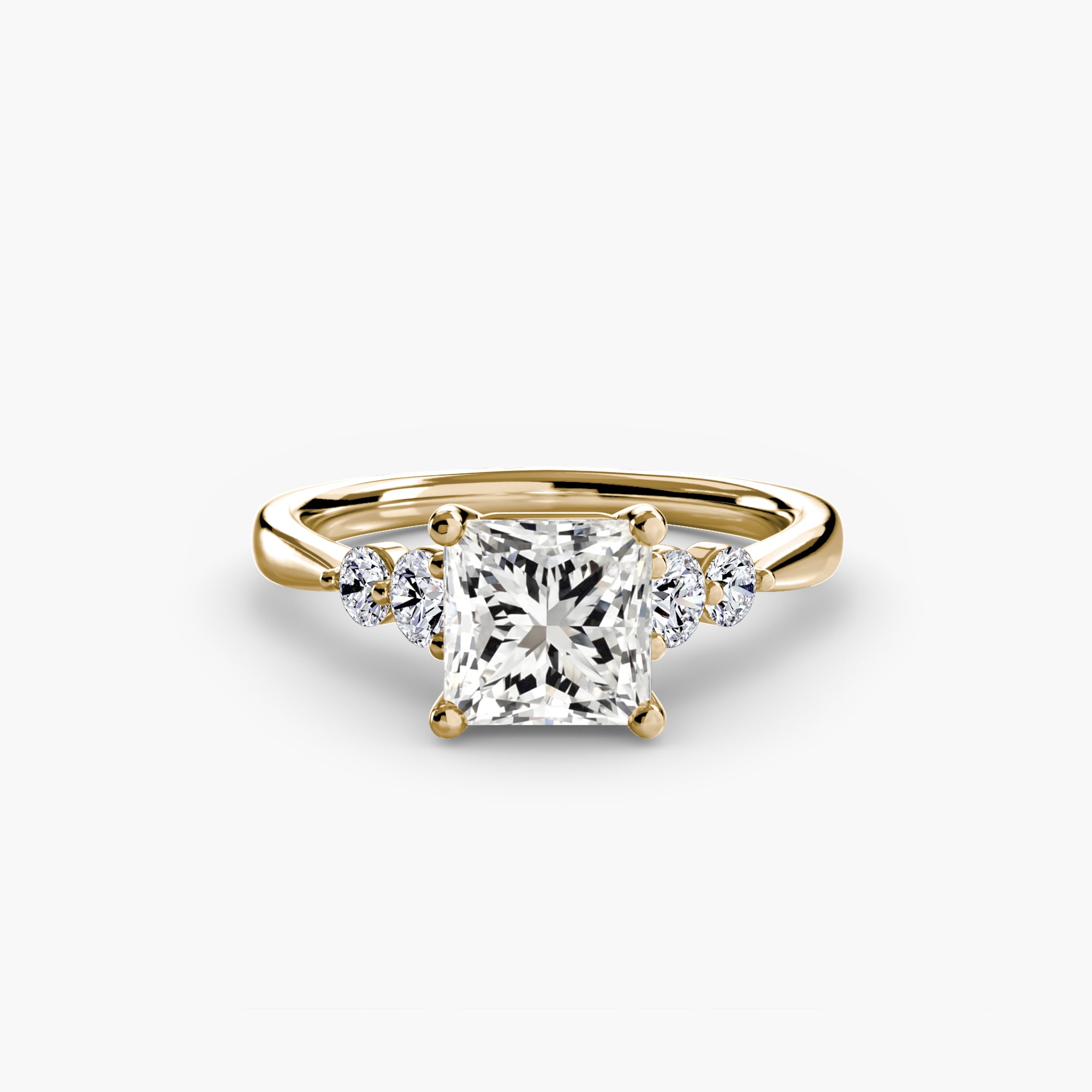 Solitaire with Shoulder Accents 2 - Lanore Fine Jewelry