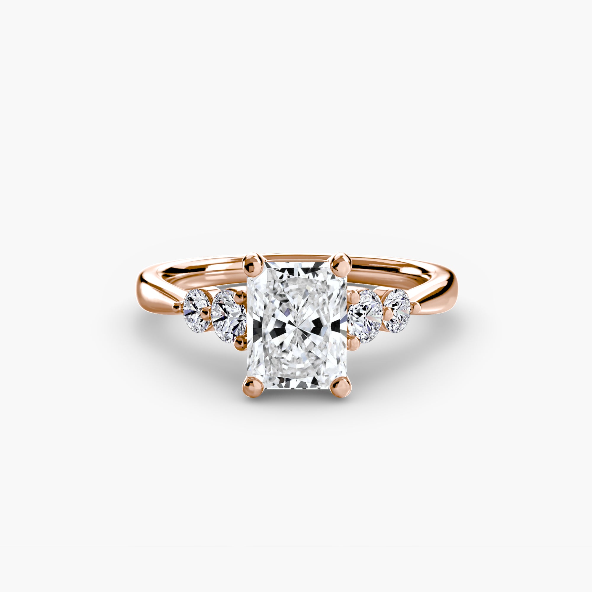 Solitaire with Shoulder Accents 2 - Lanore Fine Jewelry