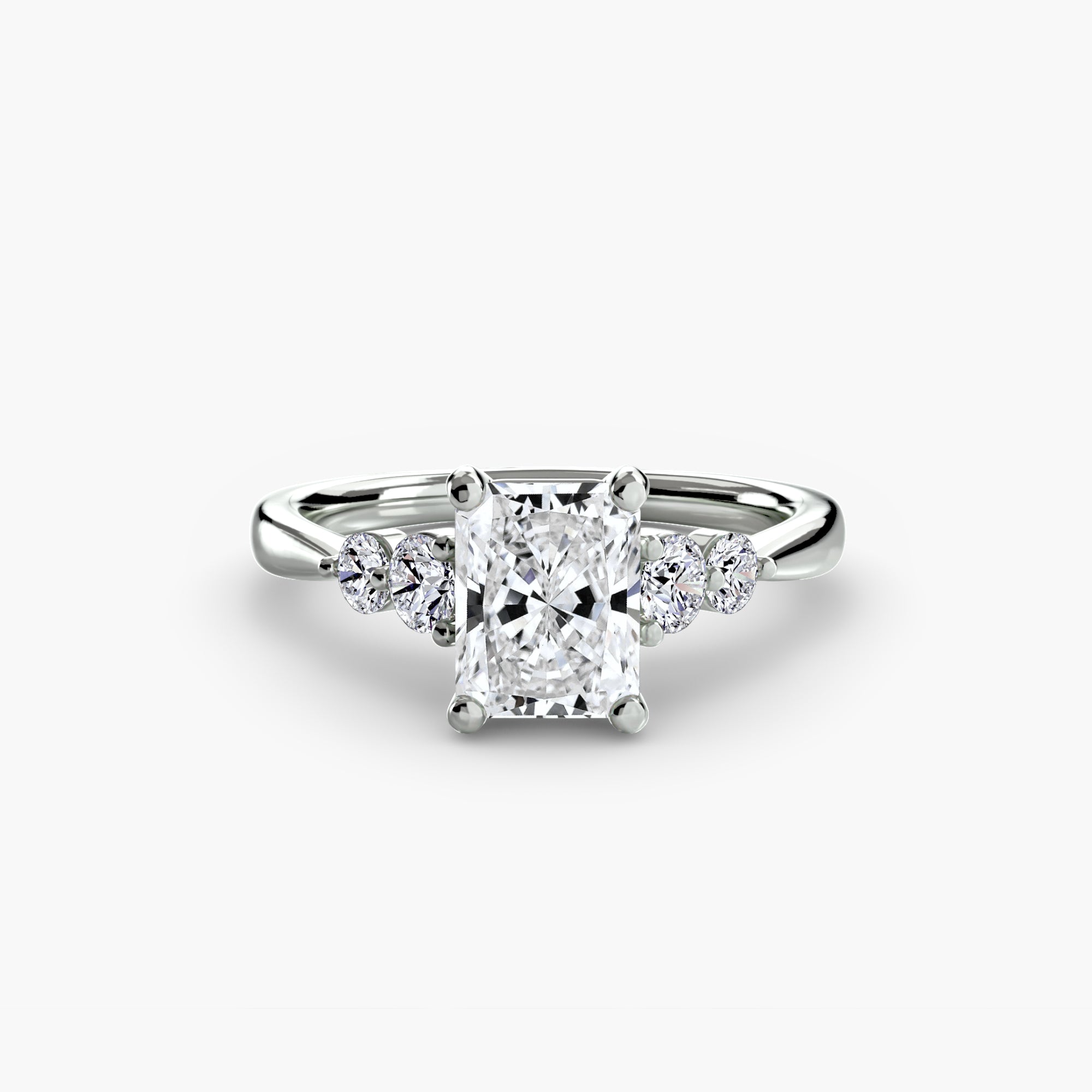 Solitaire with Shoulder Accents 2 - Lanore Fine Jewelry