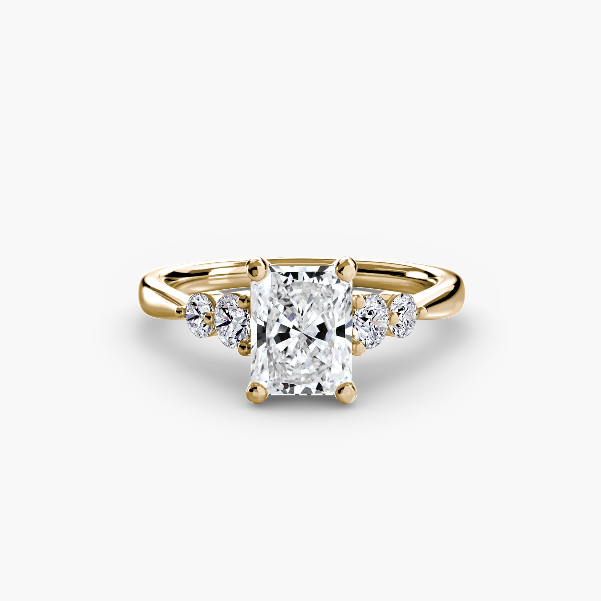 Solitaire with Shoulder Accents 2 - Lanore Fine Jewelry